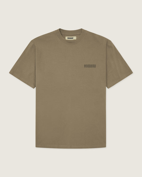 Woodbird WBBaine Base tee T-Shirts Dark Brown