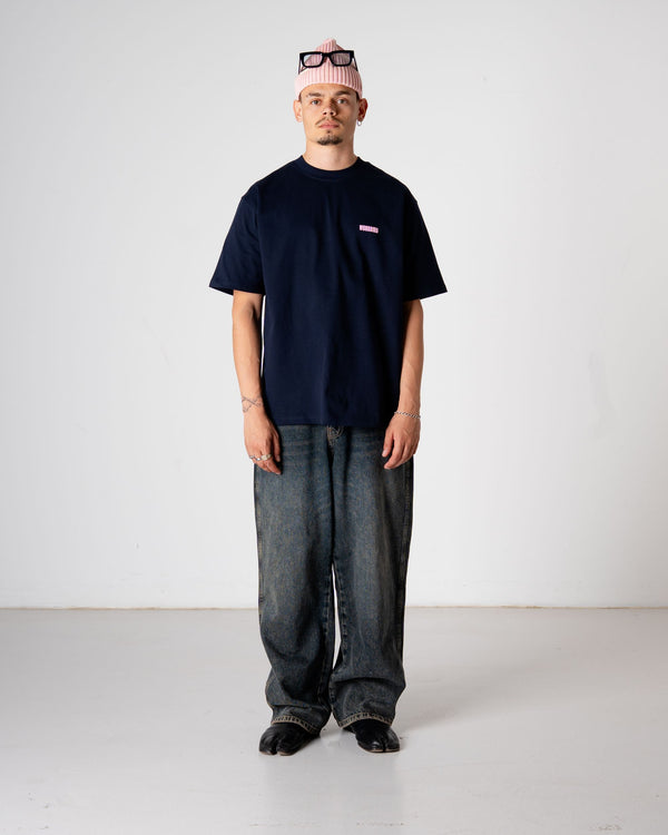 Woodbird WBBaine Koi Tee T-Shirts Dark Navy