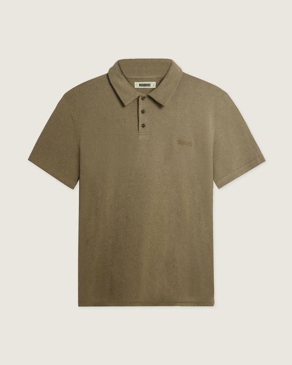 Woodbird WBTao Knitted Polo T-Shirts Khaki