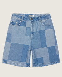 Maggie Patchwork Shorts - Blue