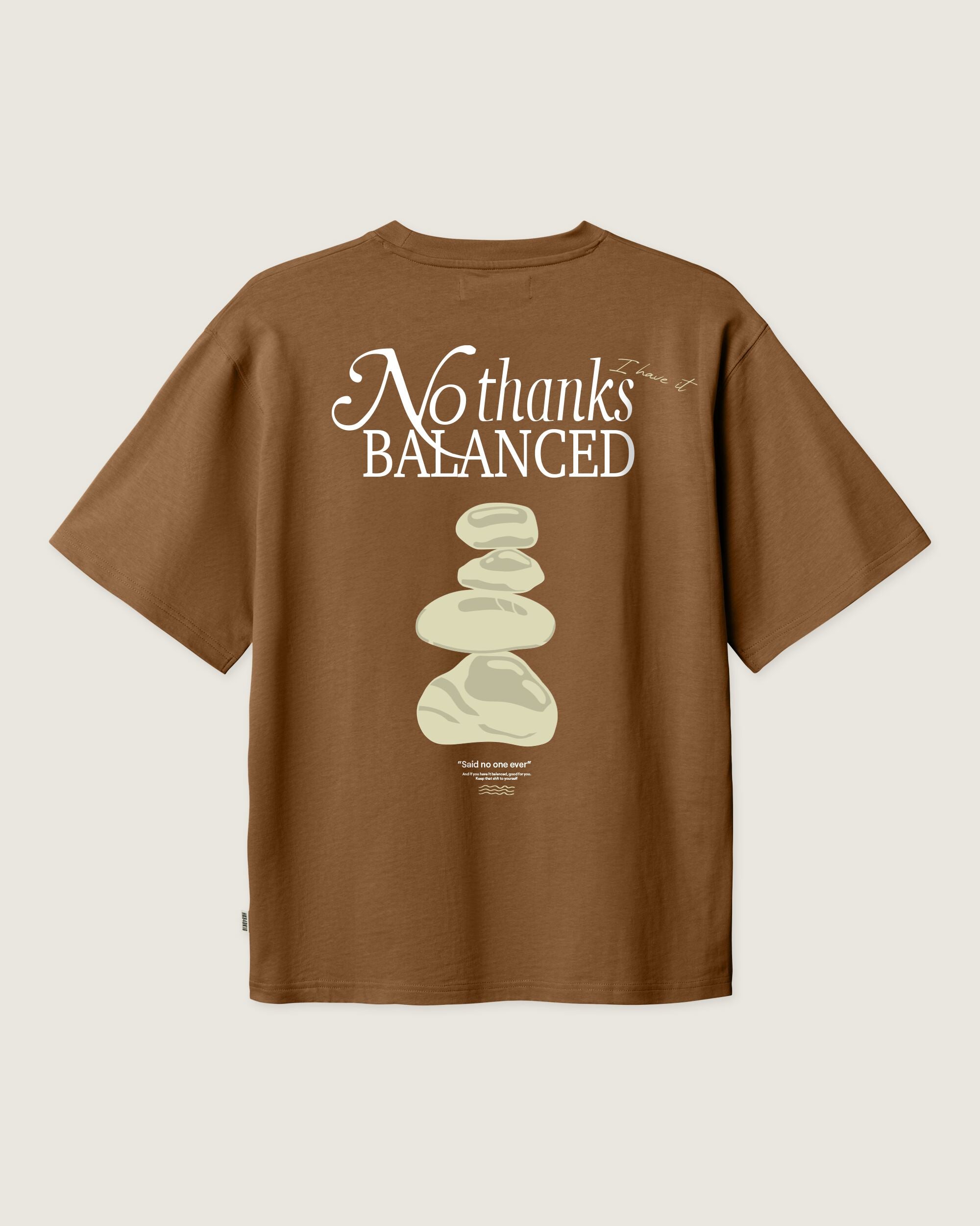 Woodbird WBBaine Balance tee T-Shirts Dark Brown
