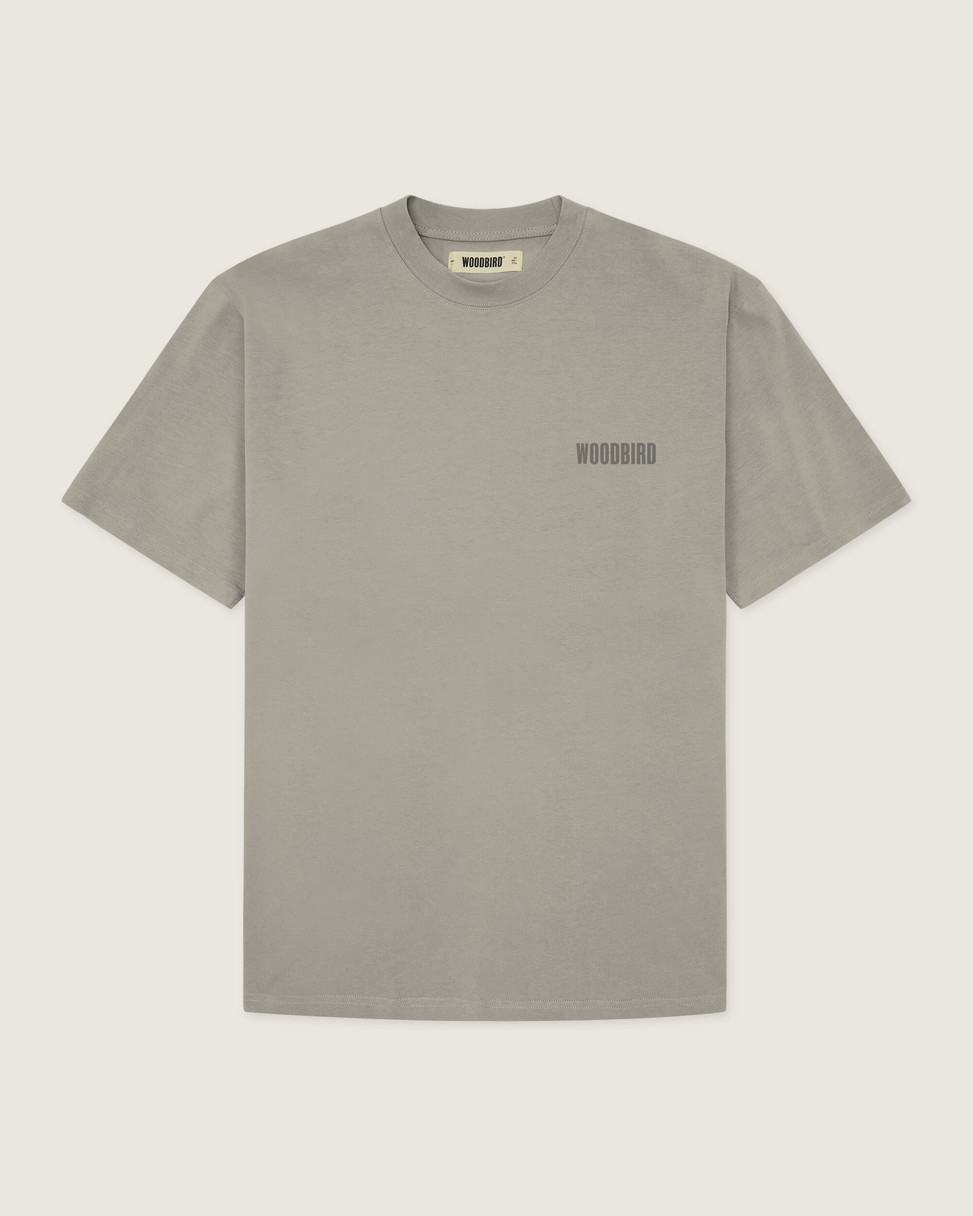 Woodbird WBBaine Base tee T-Shirts Stone