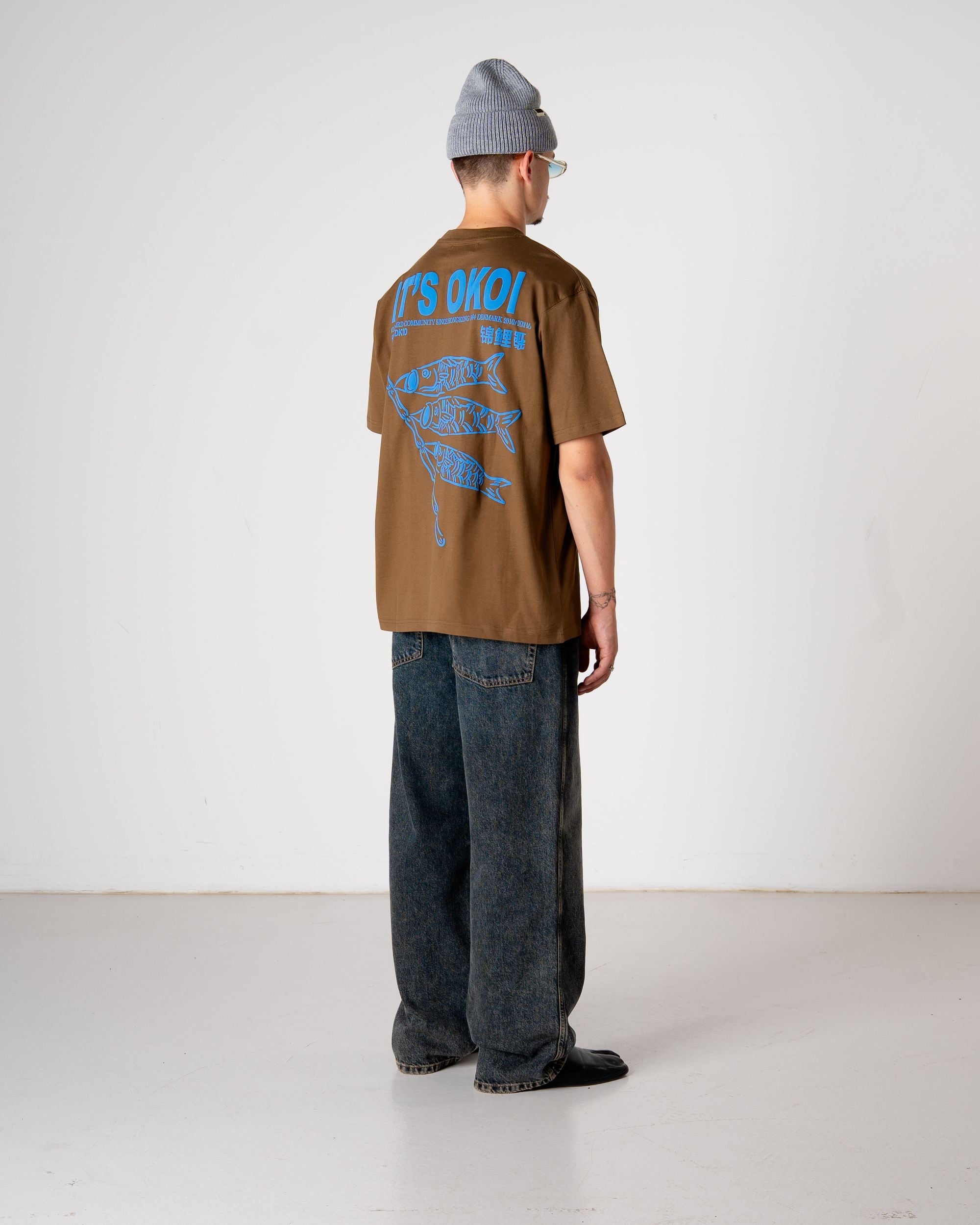 Woodbird WBBaine Koi Tee T-Shirts Dark Brown
