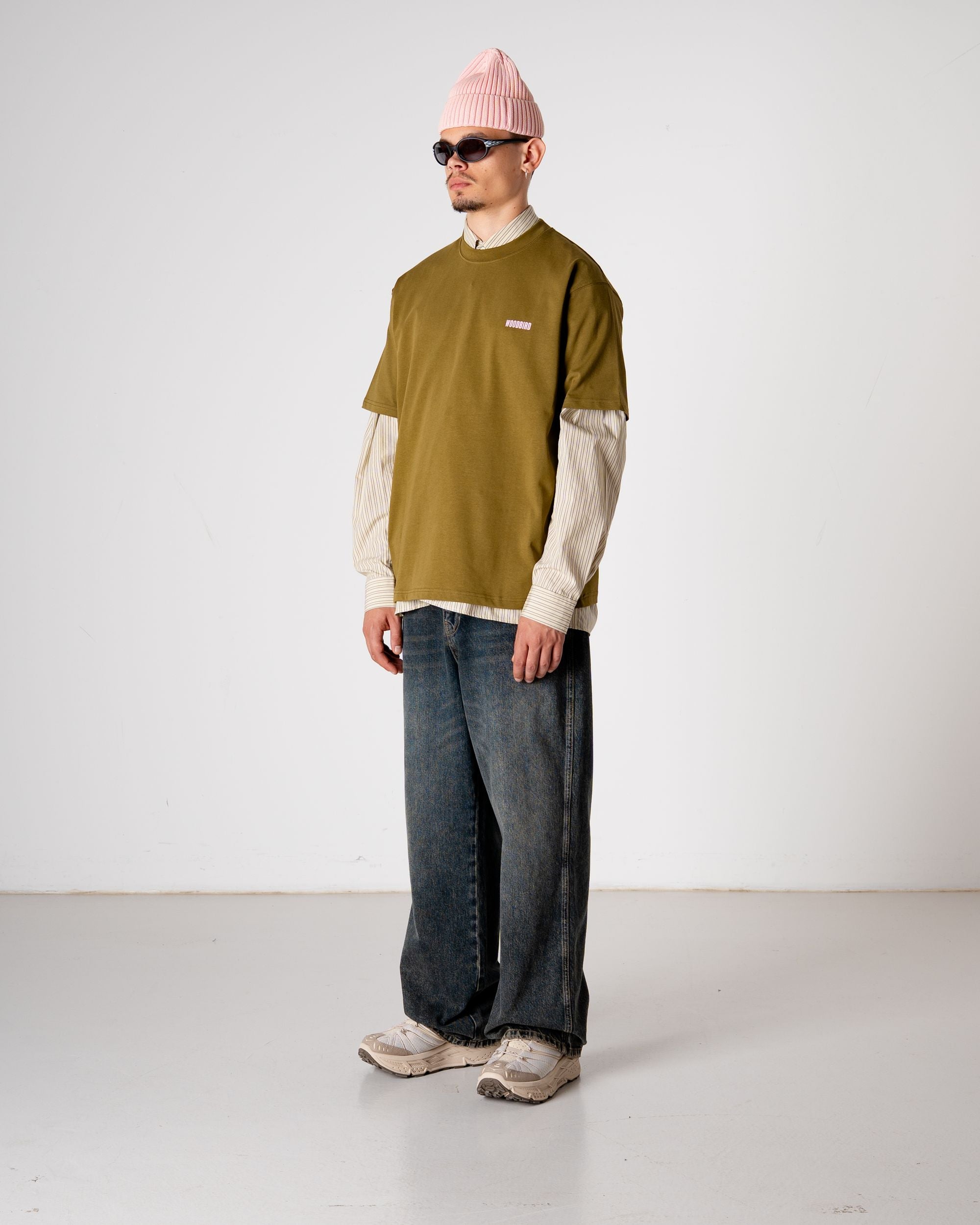 Woodbird WBBaine Space Tee T-Shirts Dark Green