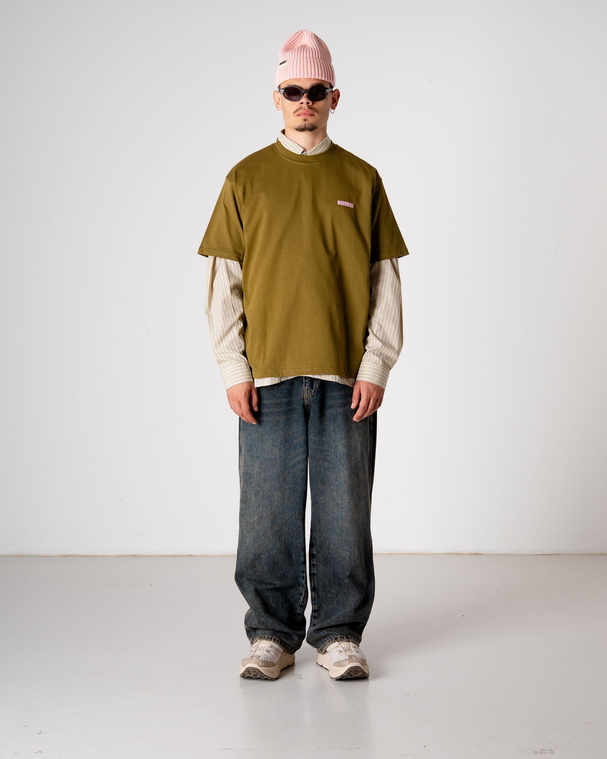 Woodbird WBBaine Space Tee T-Shirts Dark Green
