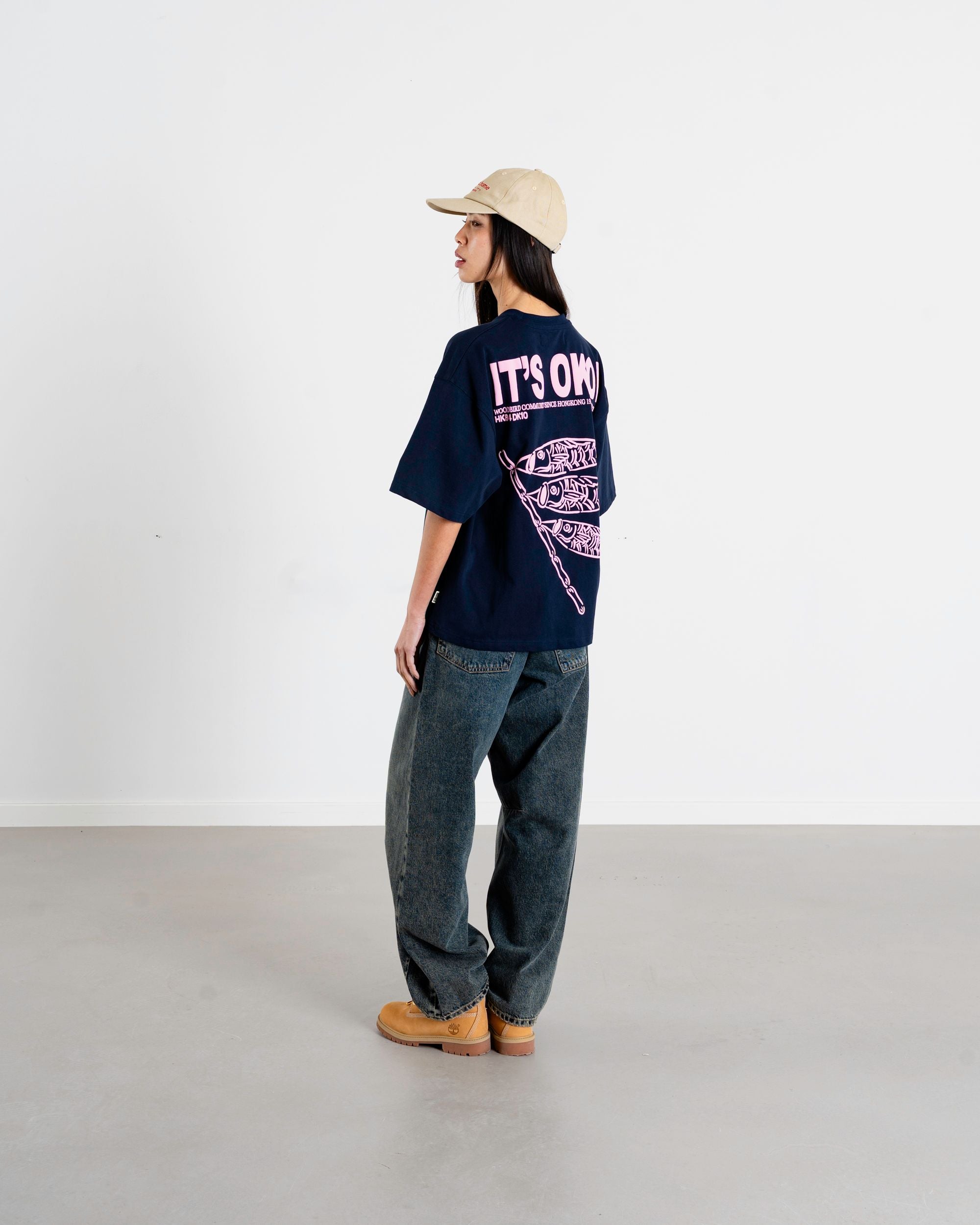 Woodbird Female WBBalo Koi Tee T-Shirts Dark Navy