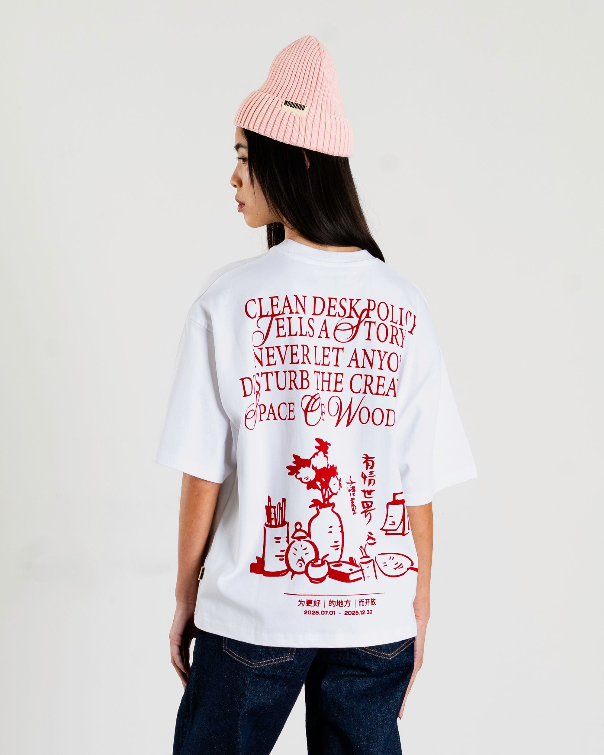 Woodbird Female WBBalo Space Tee T-Shirts White