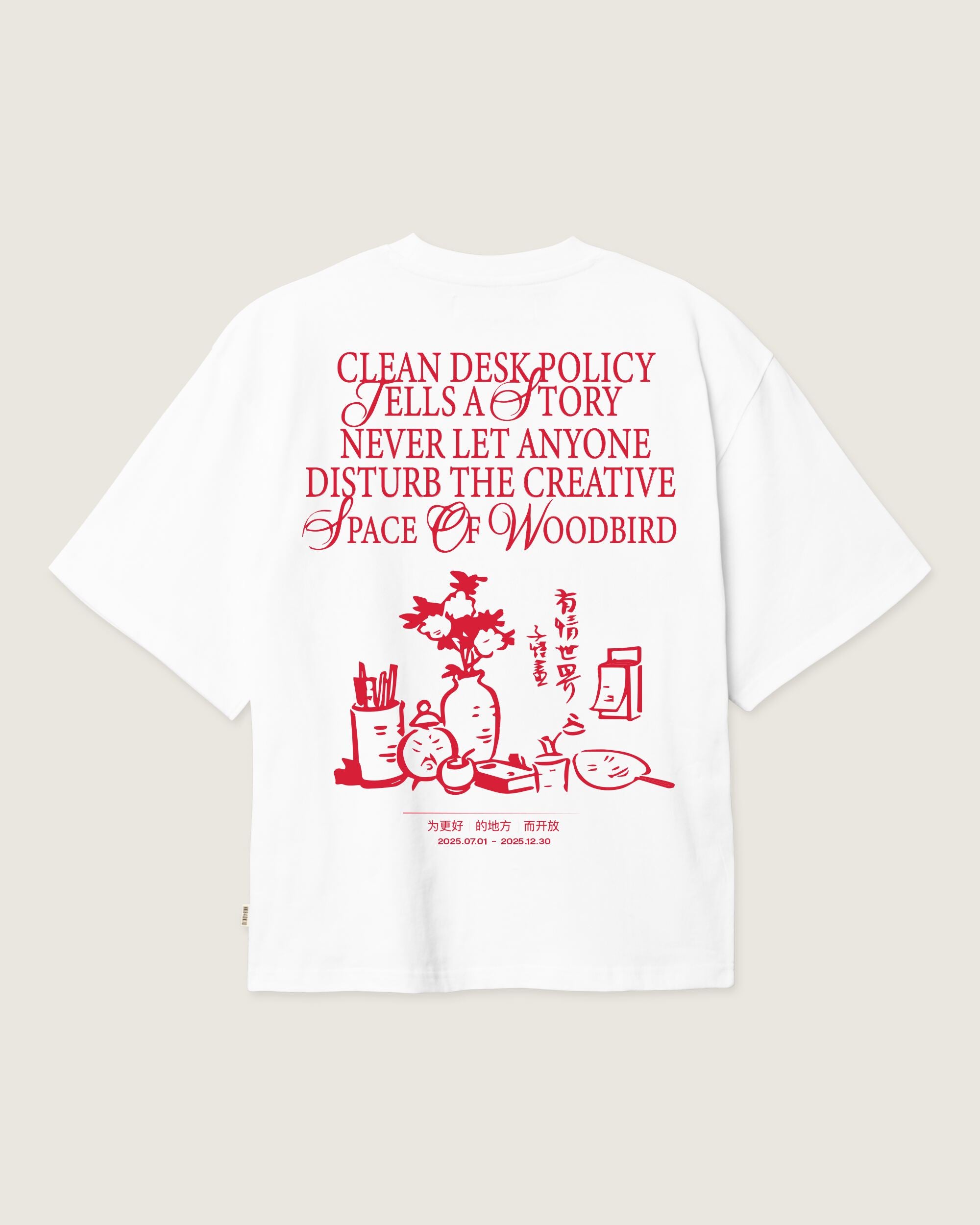 Woodbird Female WBBalo Space Tee T-Shirts White