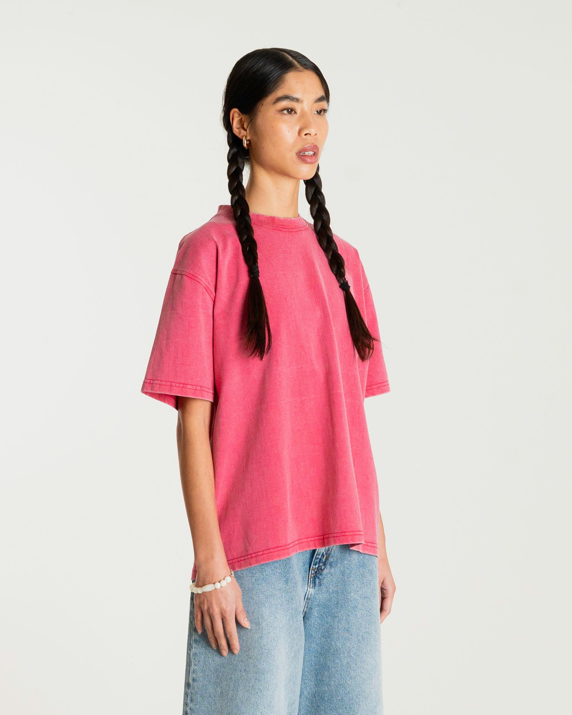 Woodbird Female WBBalo Washed Tee T-Shirts Pink