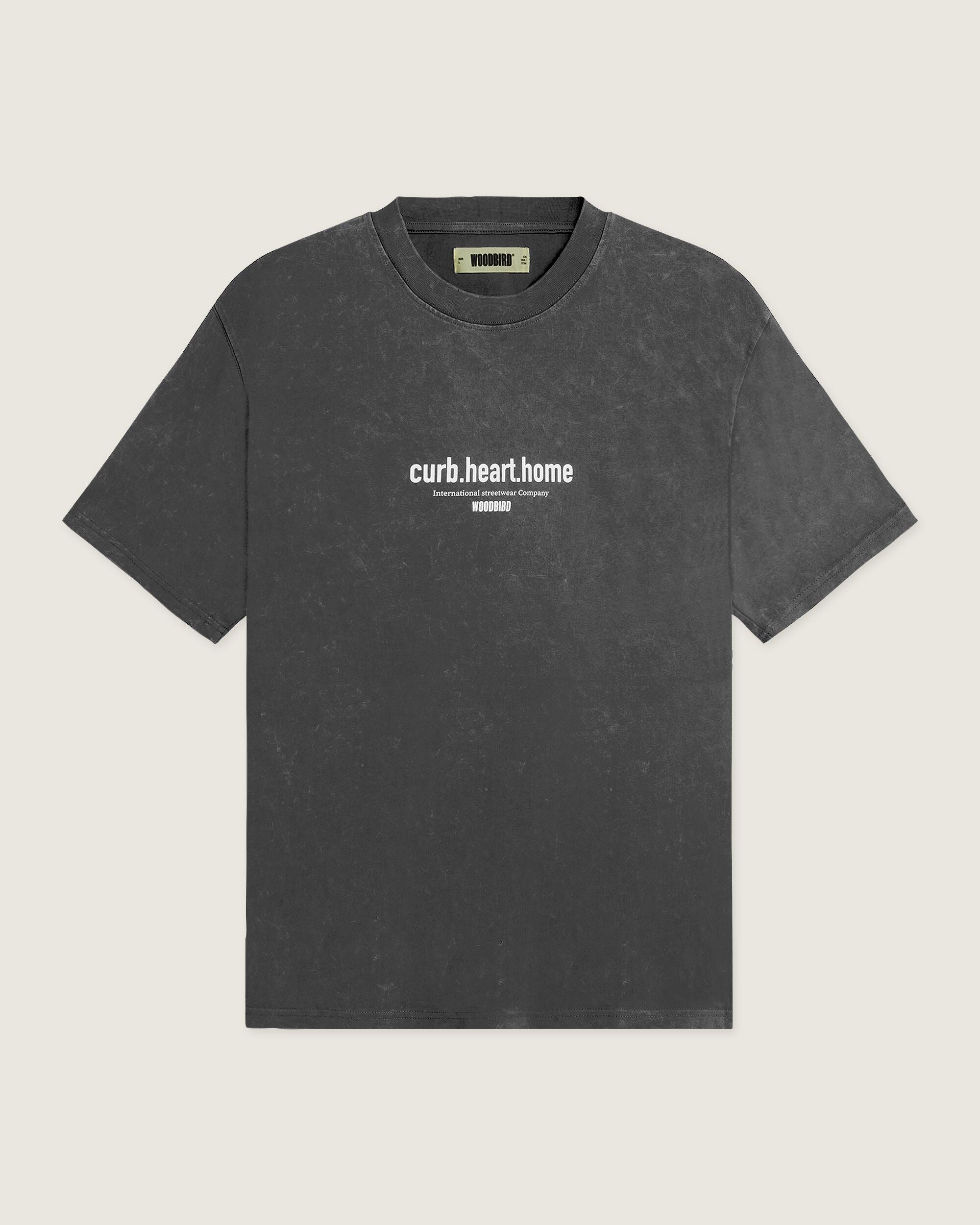Woodbird WBBeam Dye Tee T-Shirts Asphalt