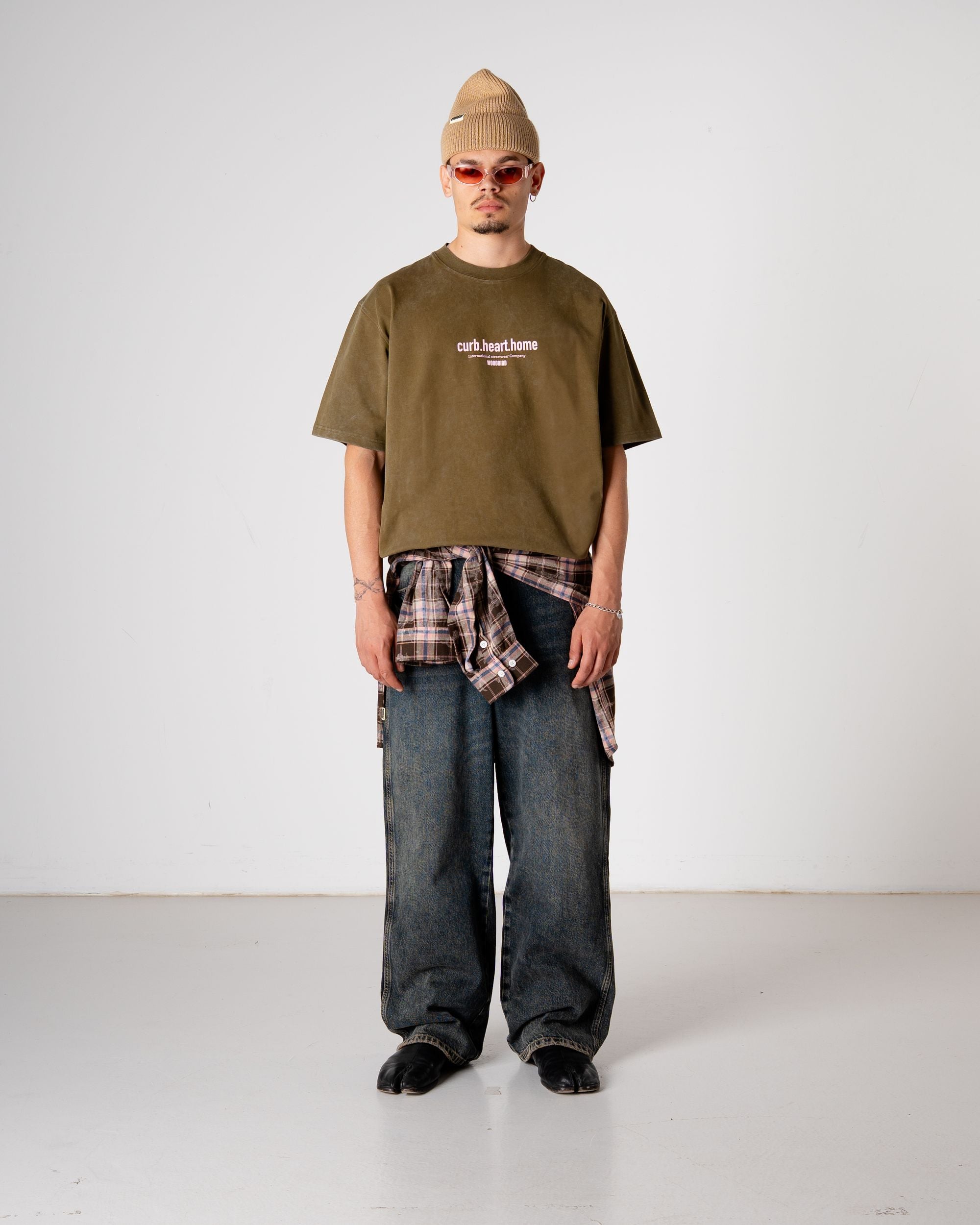 Woodbird WBBeam Dye Tee T-Shirts Dark Brown