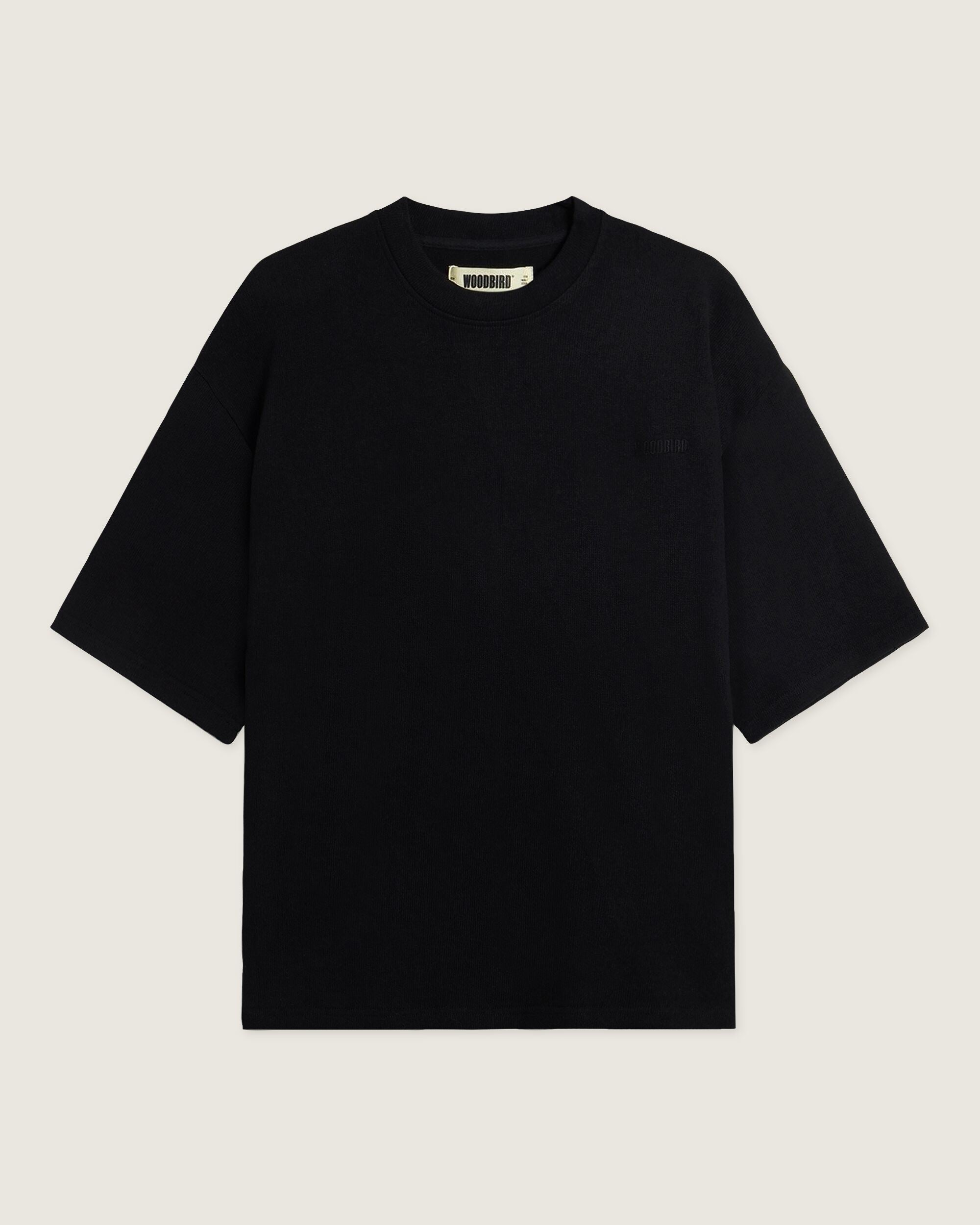 Woodbird WBBeam Knitted Tee T-Shirts Black