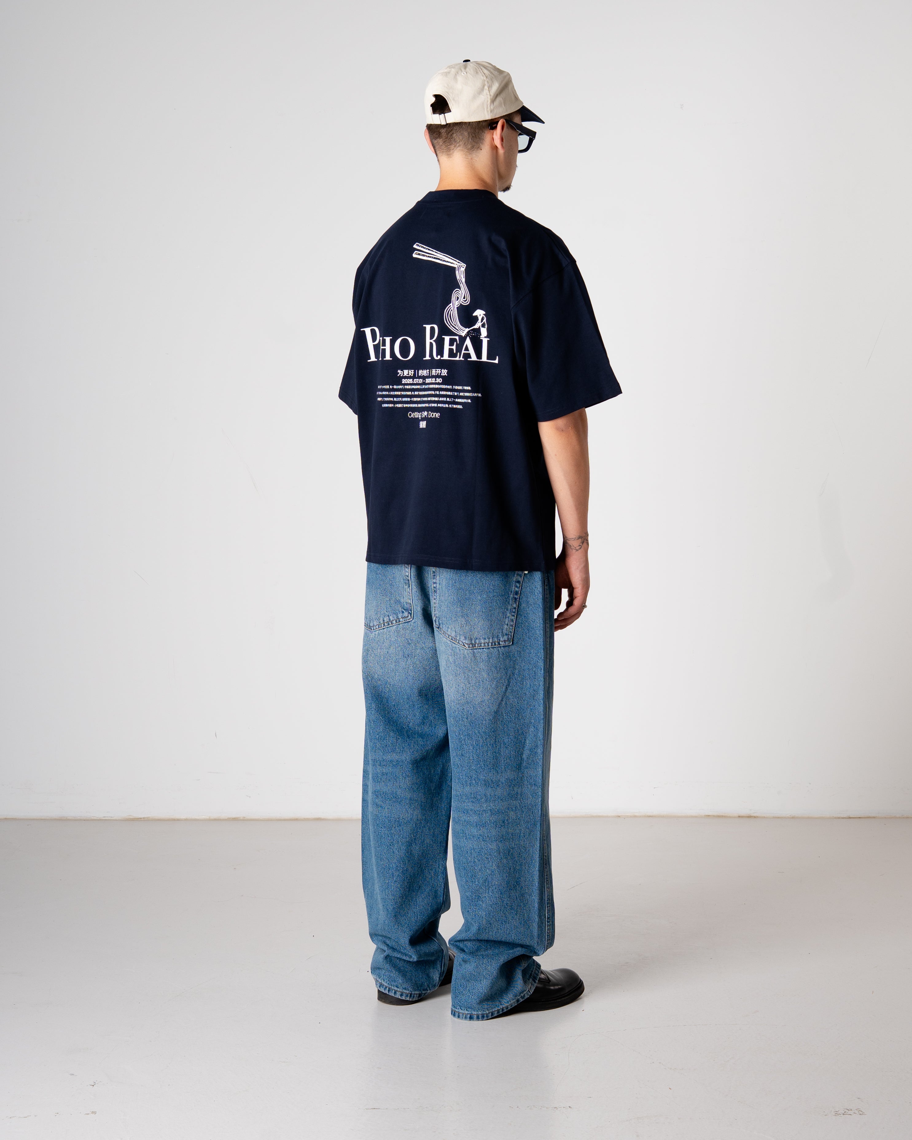 Woodbird WBBeam Pho Tee T-Shirts Dark Navy