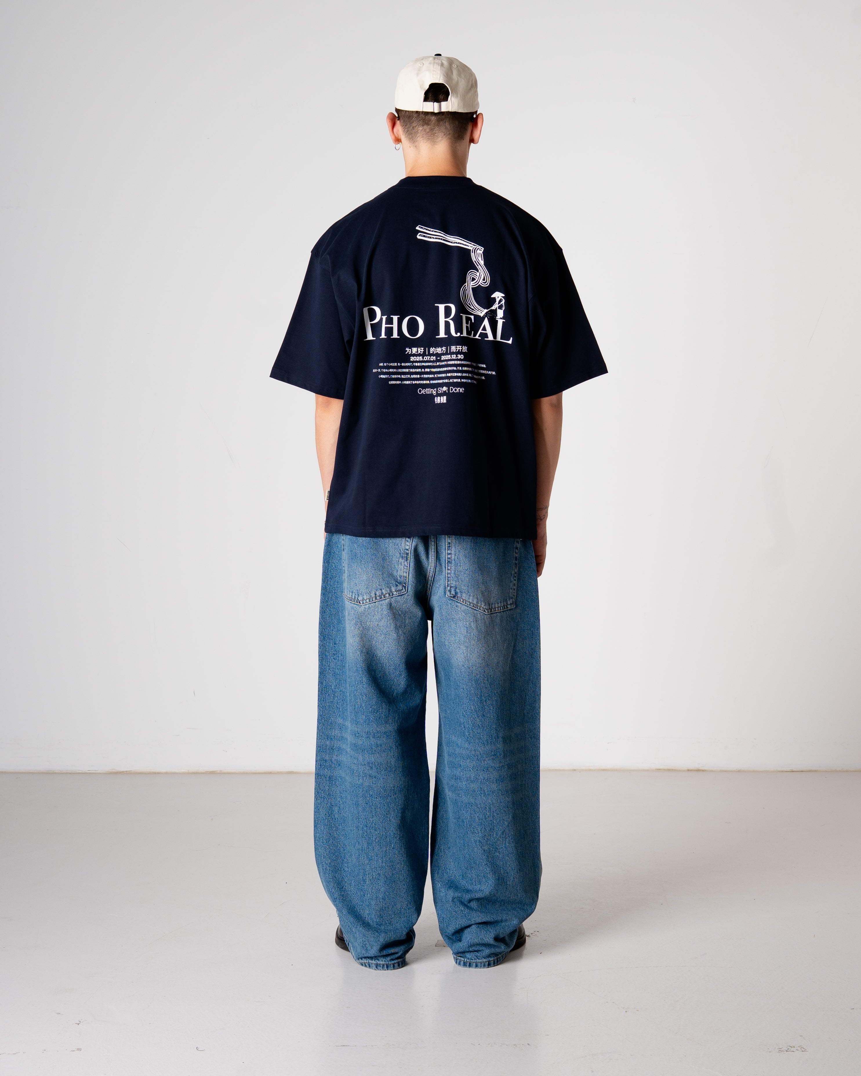 Woodbird WBBeam Pho Tee T-Shirts Dark Navy