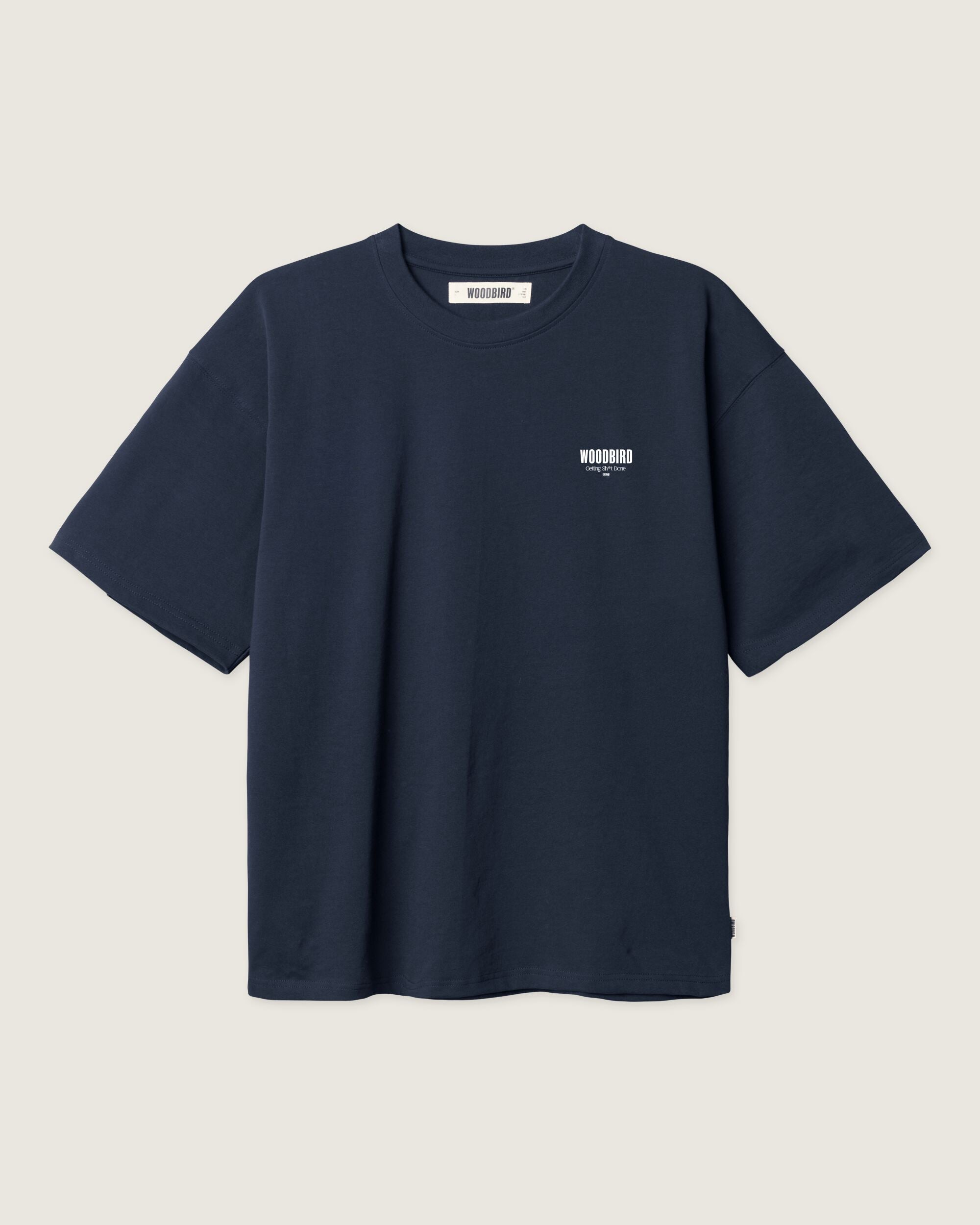 Woodbird WBBeam Pho Tee T-Shirts Dark Navy