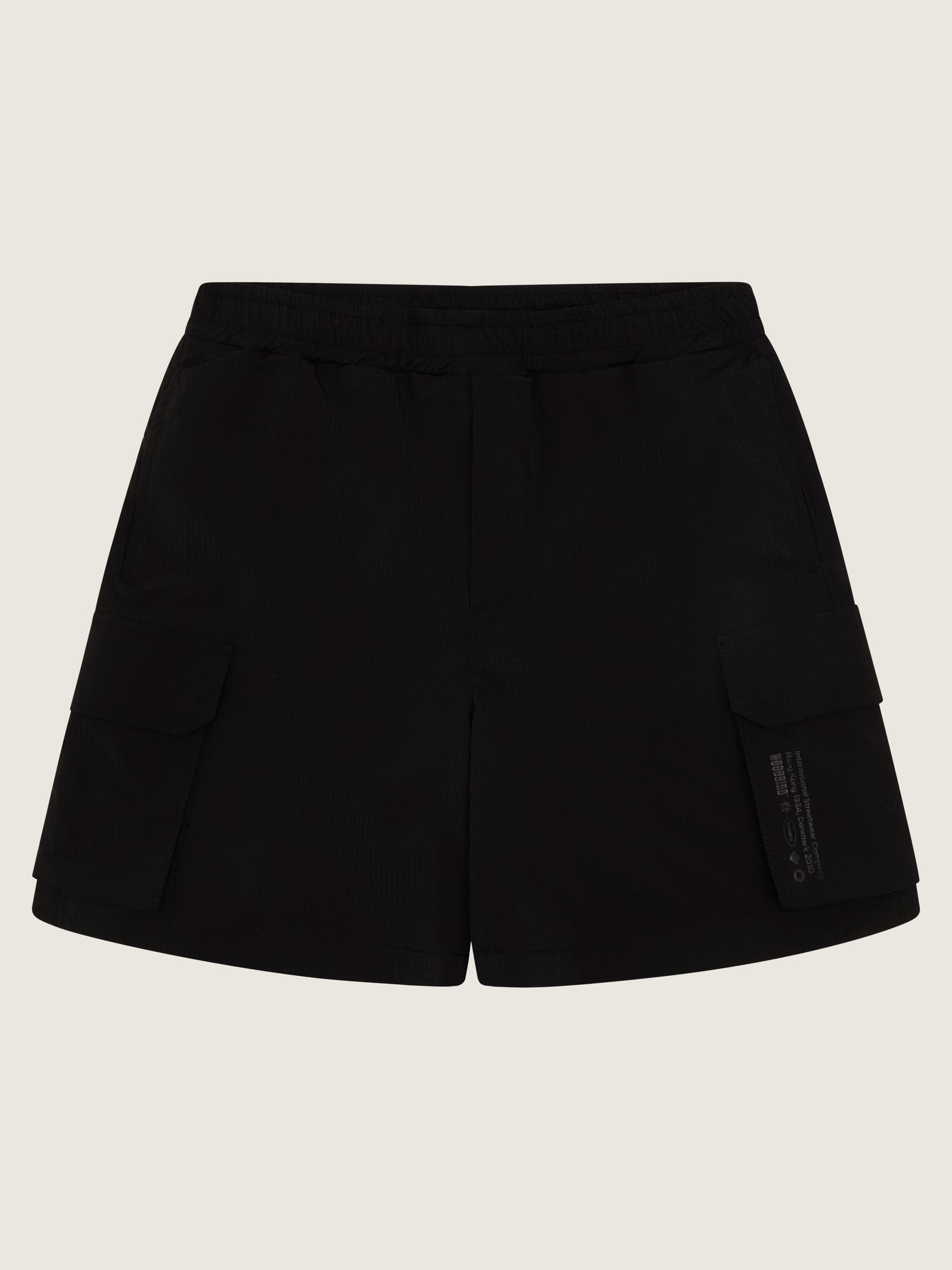 Woodbird Female WBBri Rib-Tech Cargo Short Shorts Black