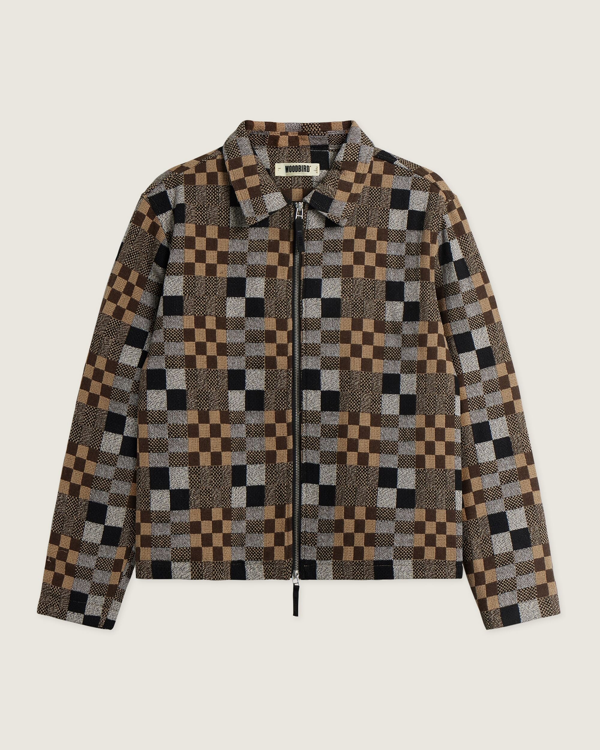 Woodbird WBBuck Patch Jacket Jackets Brown Check