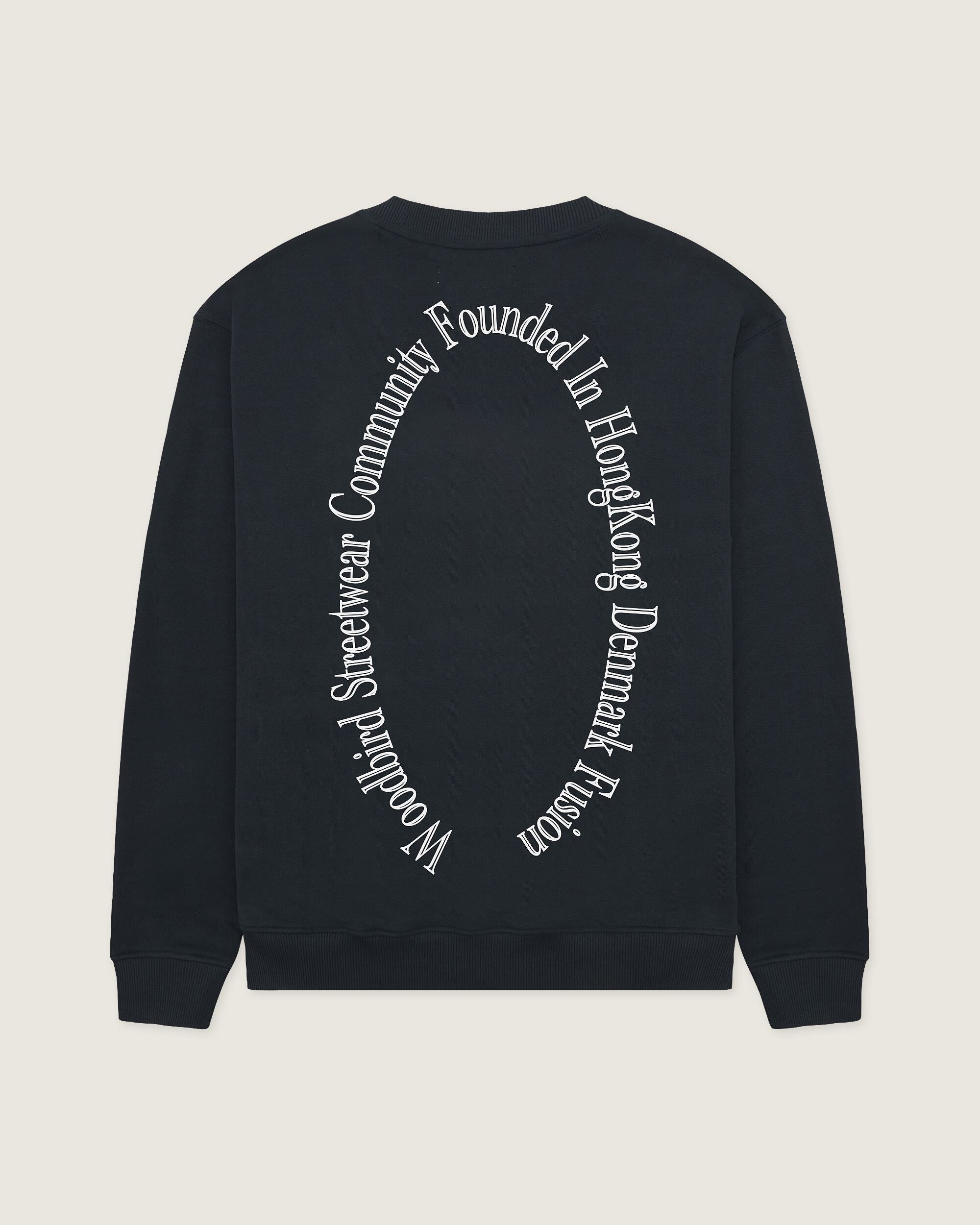 Woodbird WBCane Founded Crew Sweats Black