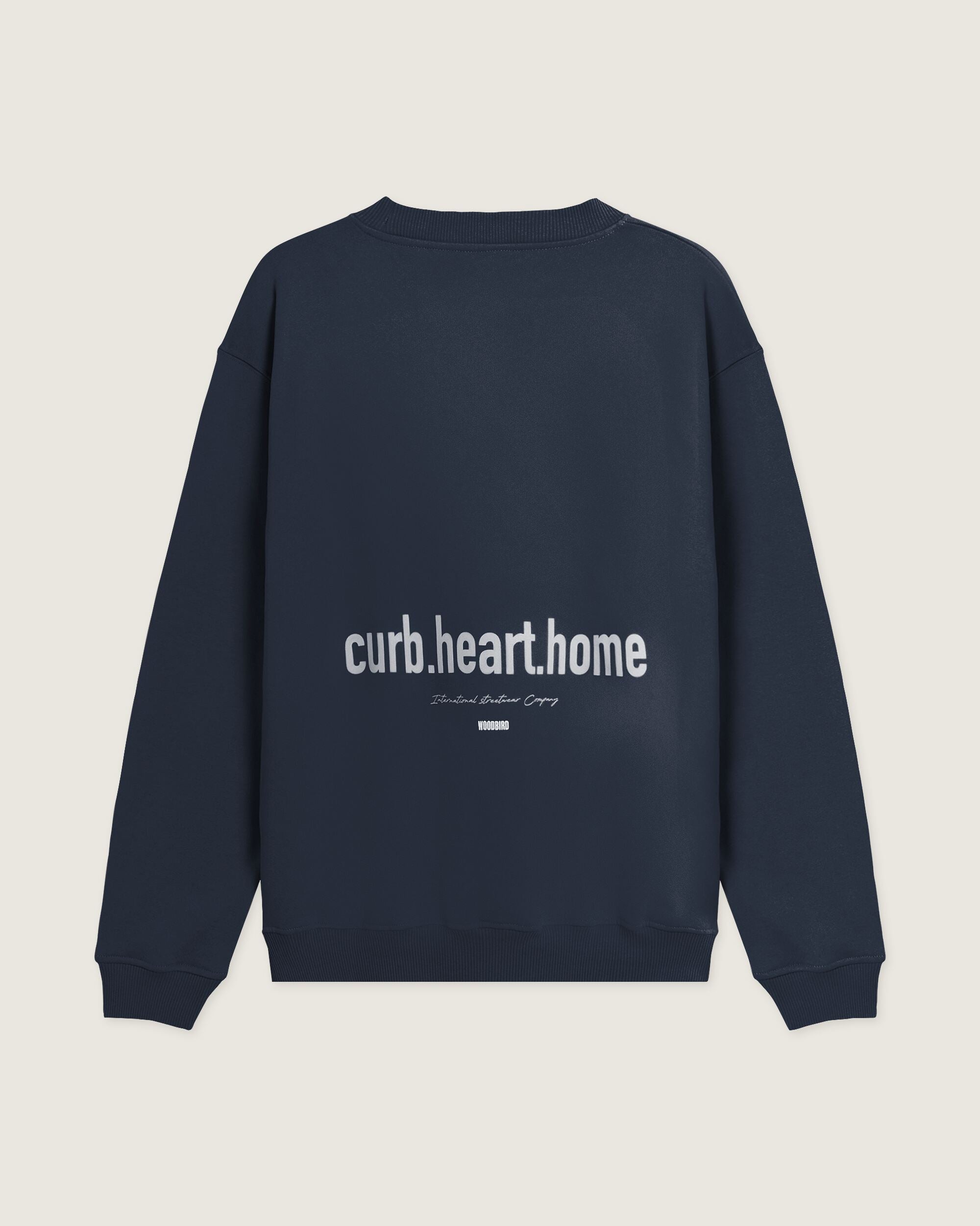 Woodbird WBCane Home Crew Sweats Dark Navy
