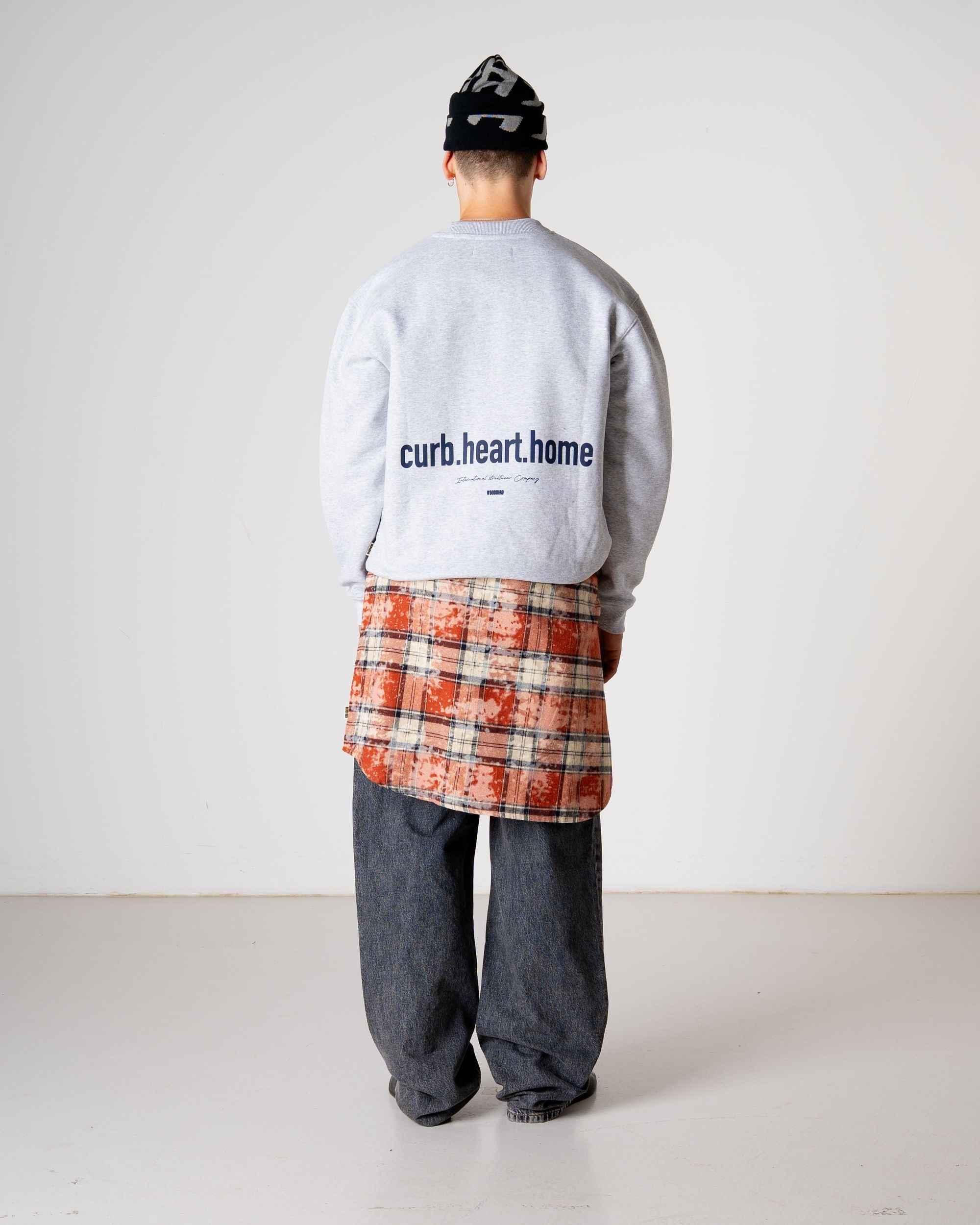 Woodbird WBCane Home Crew Sweats Snow Melange