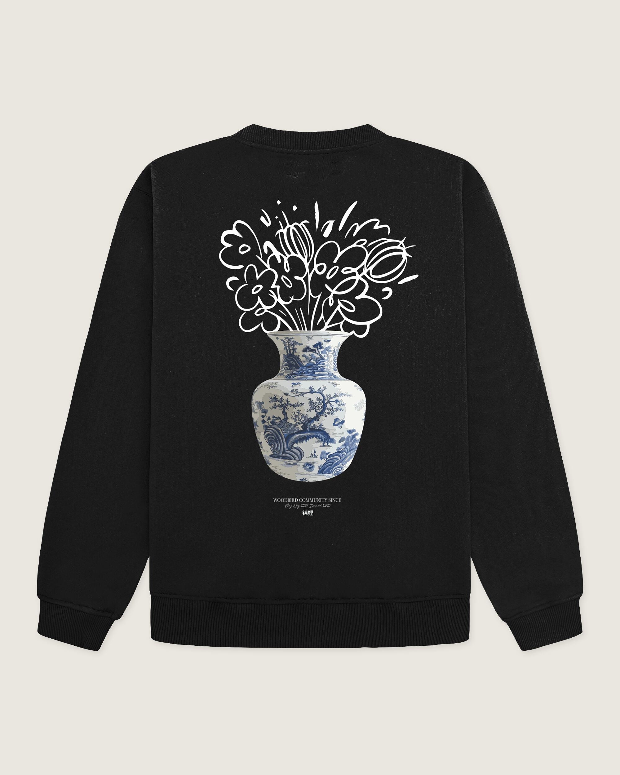 Woodbird WBCane Ming Crew Sweats Black