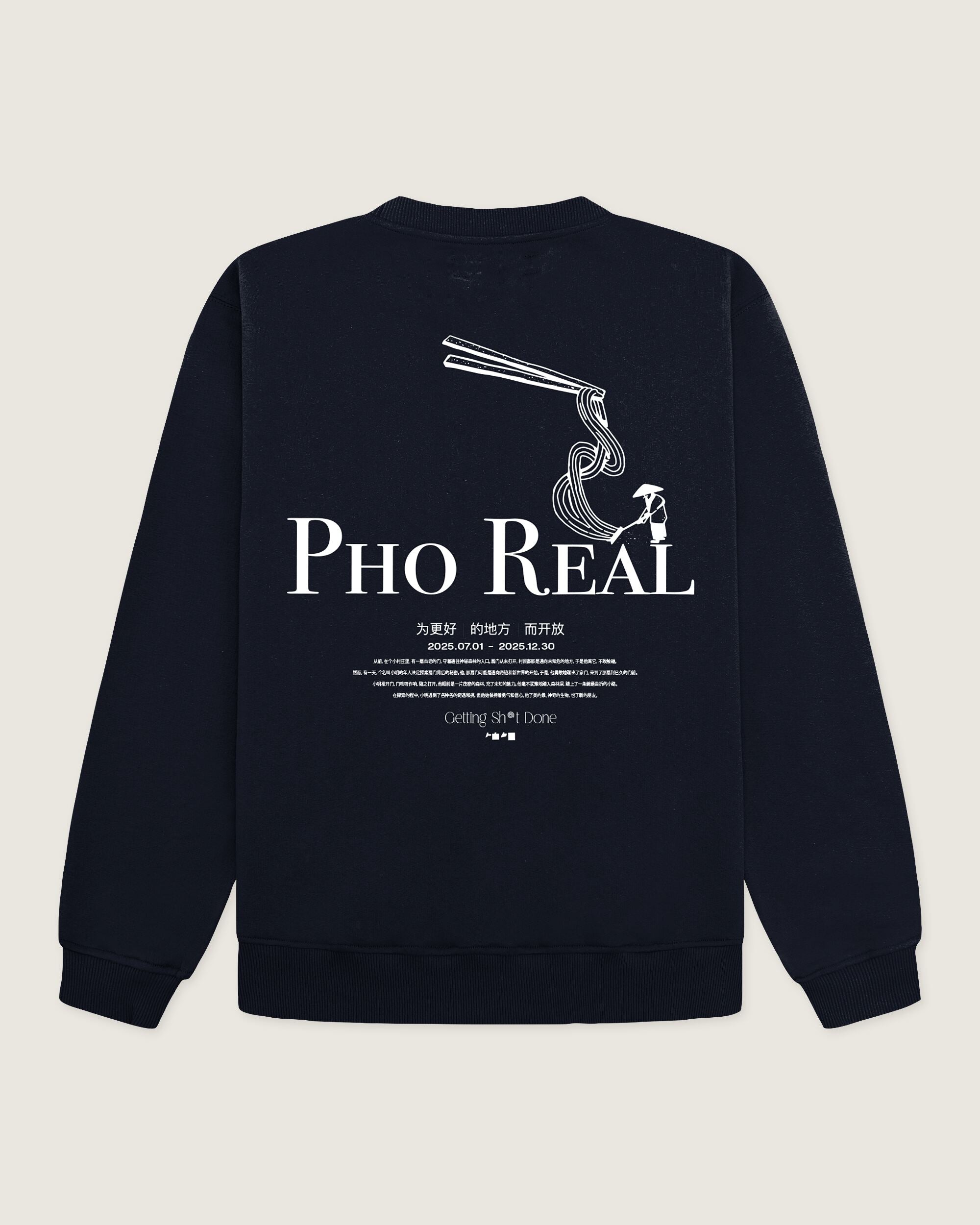Woodbird WBCane Pho Crew Sweats Navy