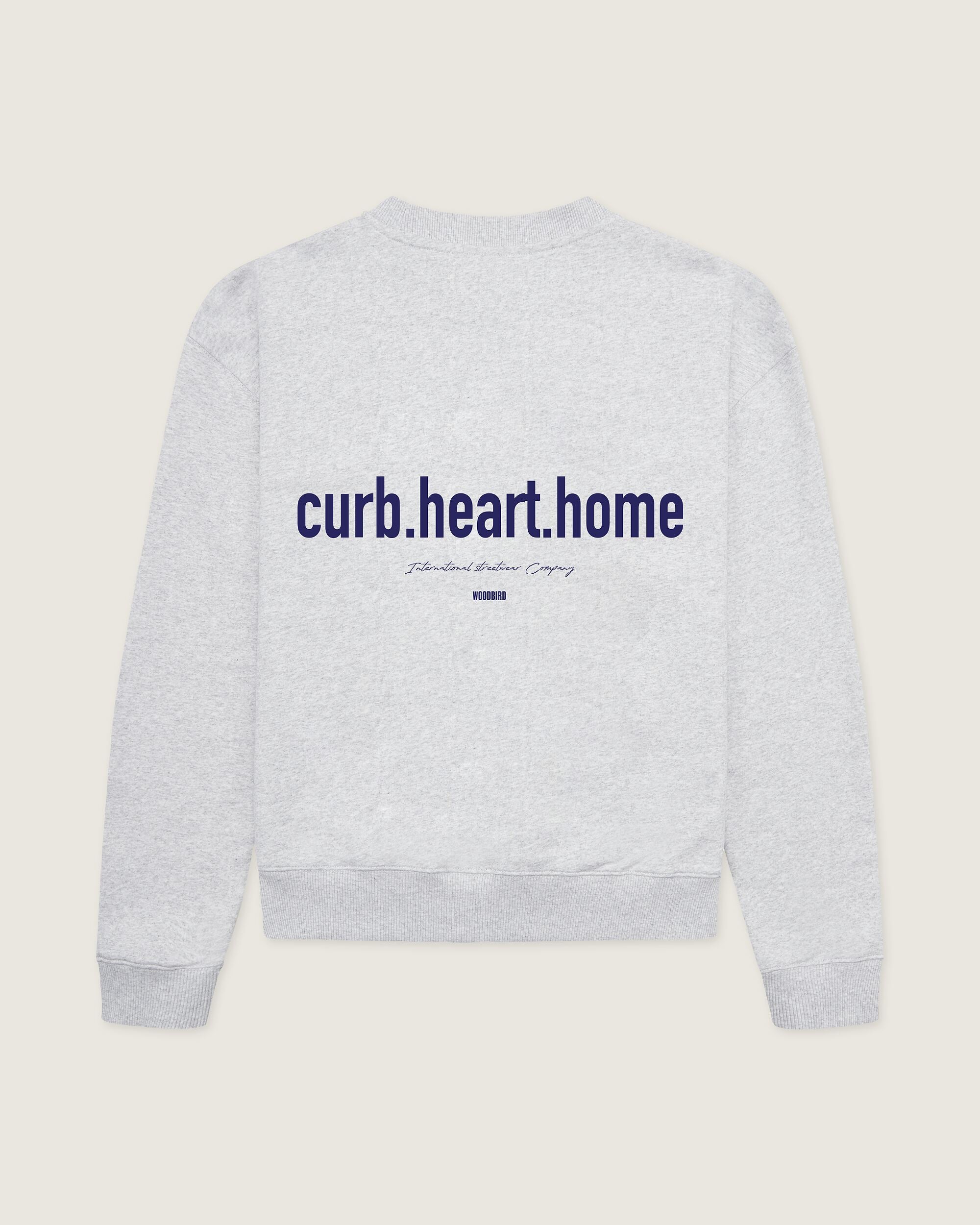 Woodbird Female WBCupe Home Crew Sweats Snow Melange