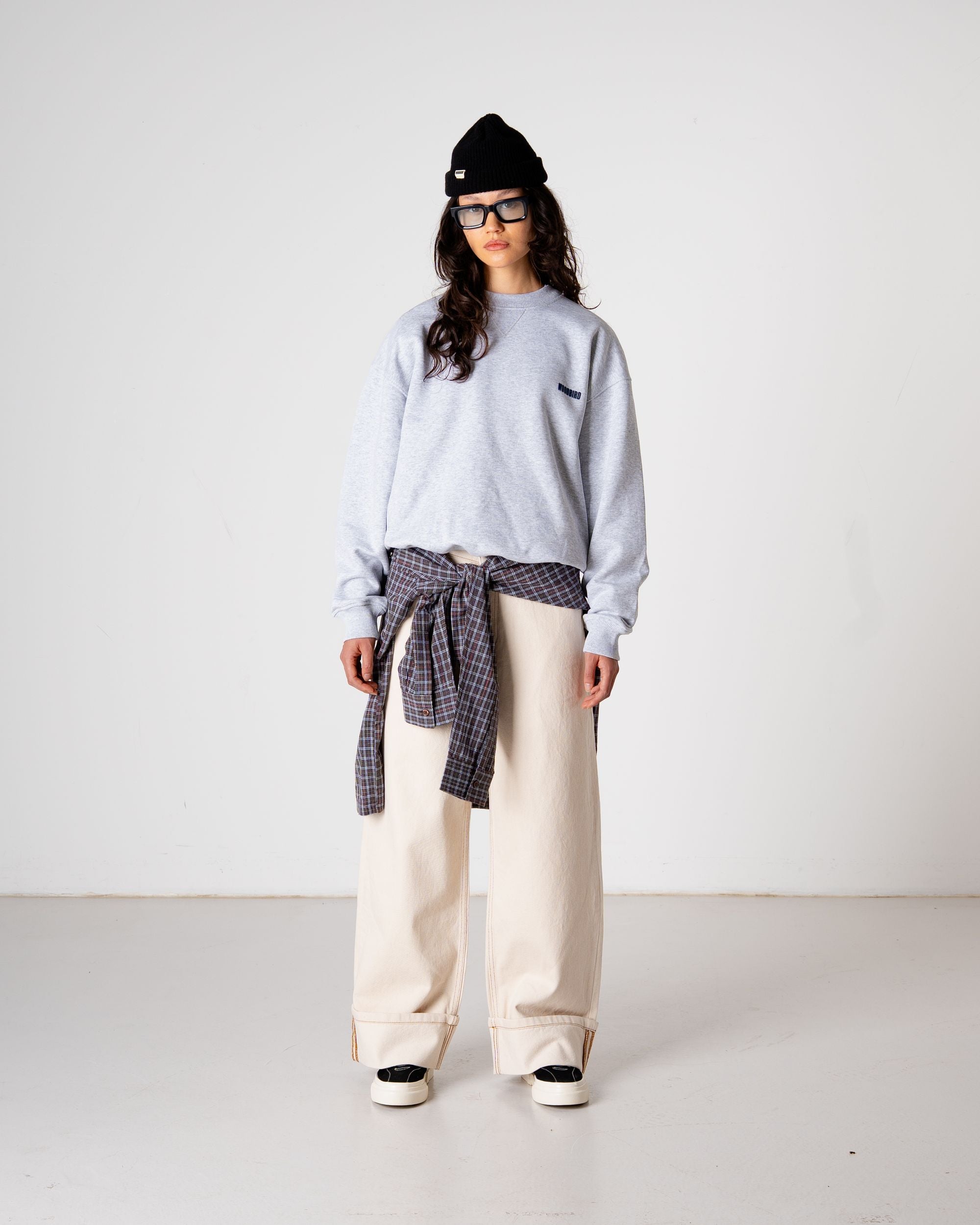 Woodbird Female WBCupe Home Crew Sweats Snow Melange