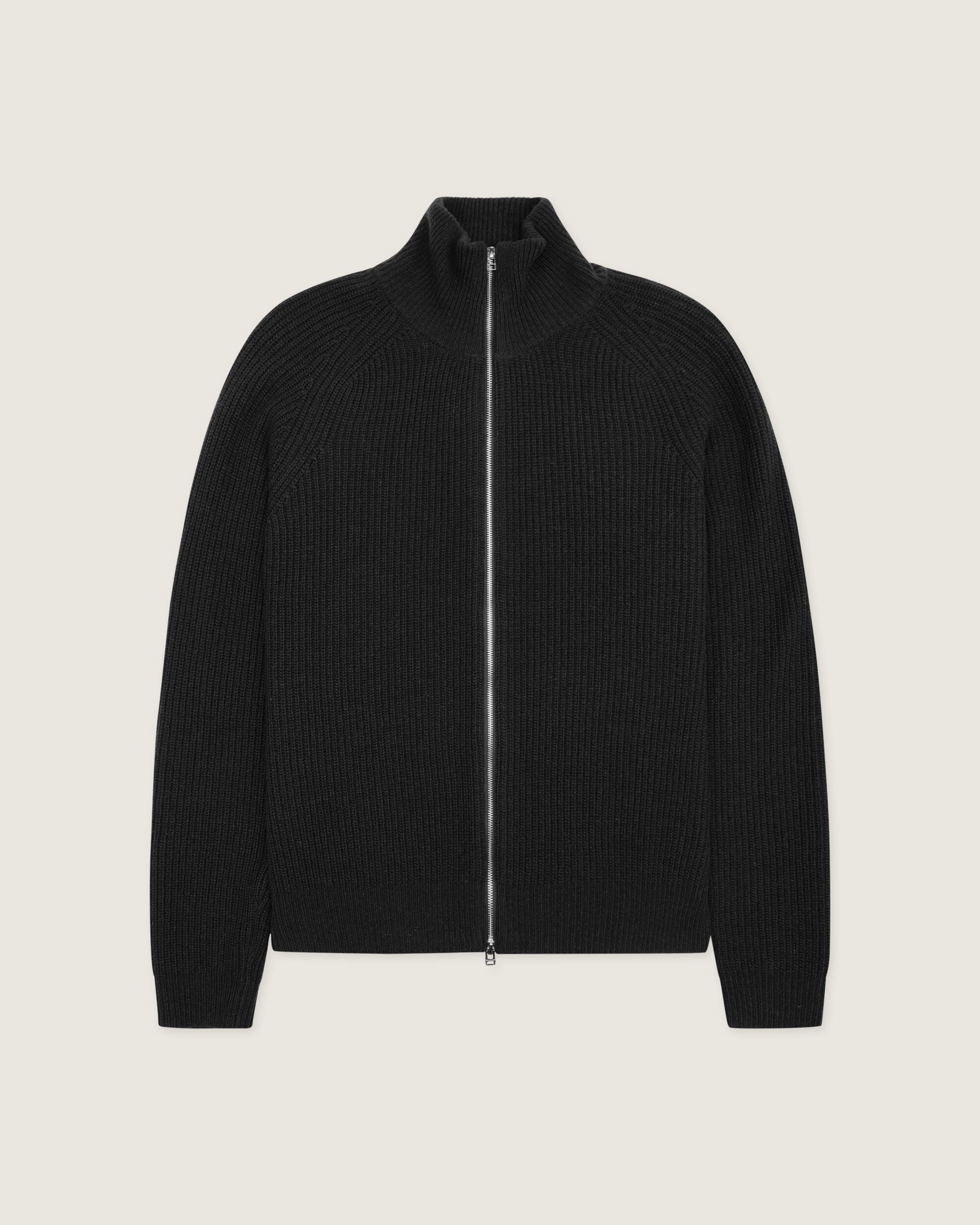Woodbird WBJass Wool Zip Knits Black