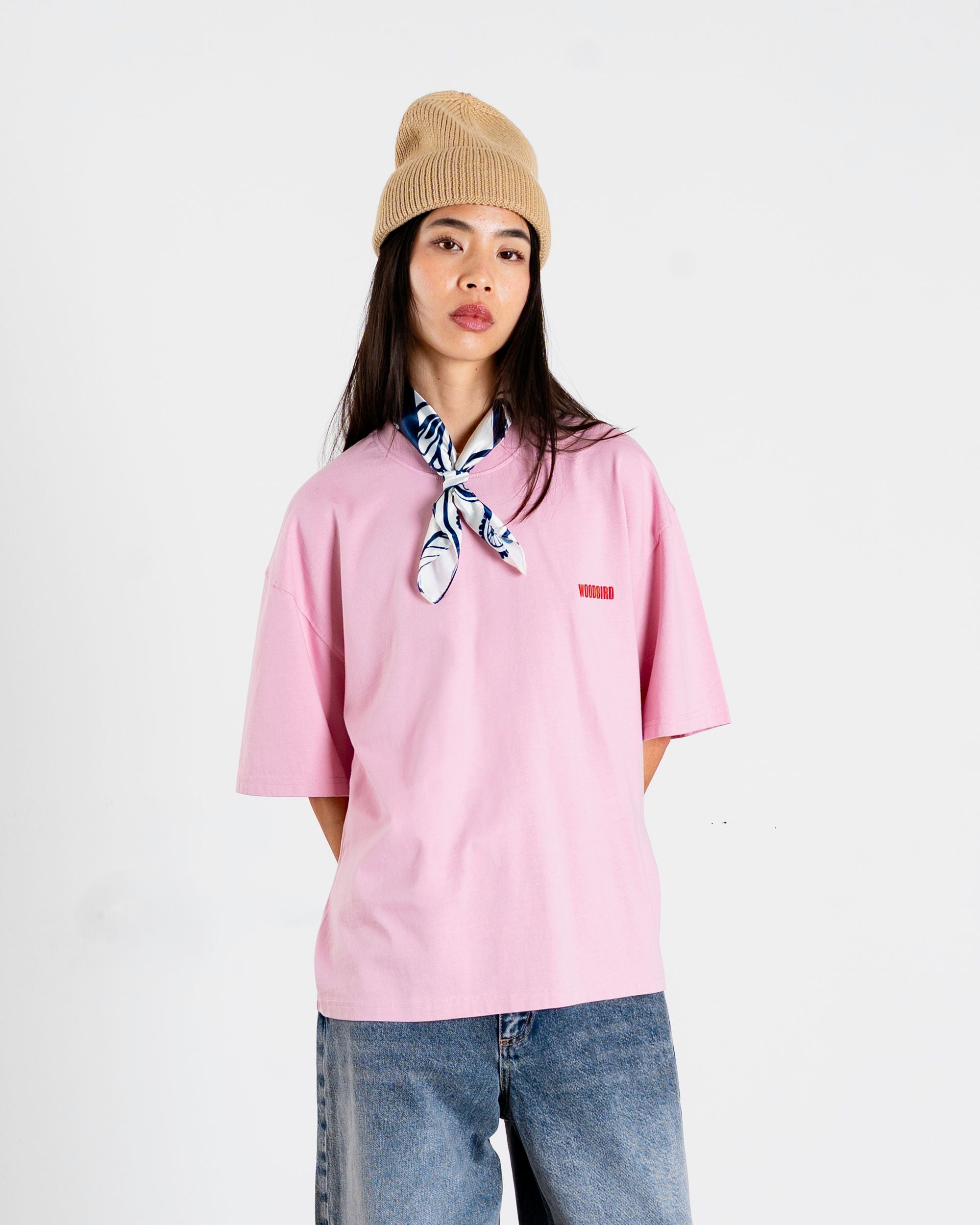 Woodbird Female WBJuno Founded tee T-Shirts Dusty Rose