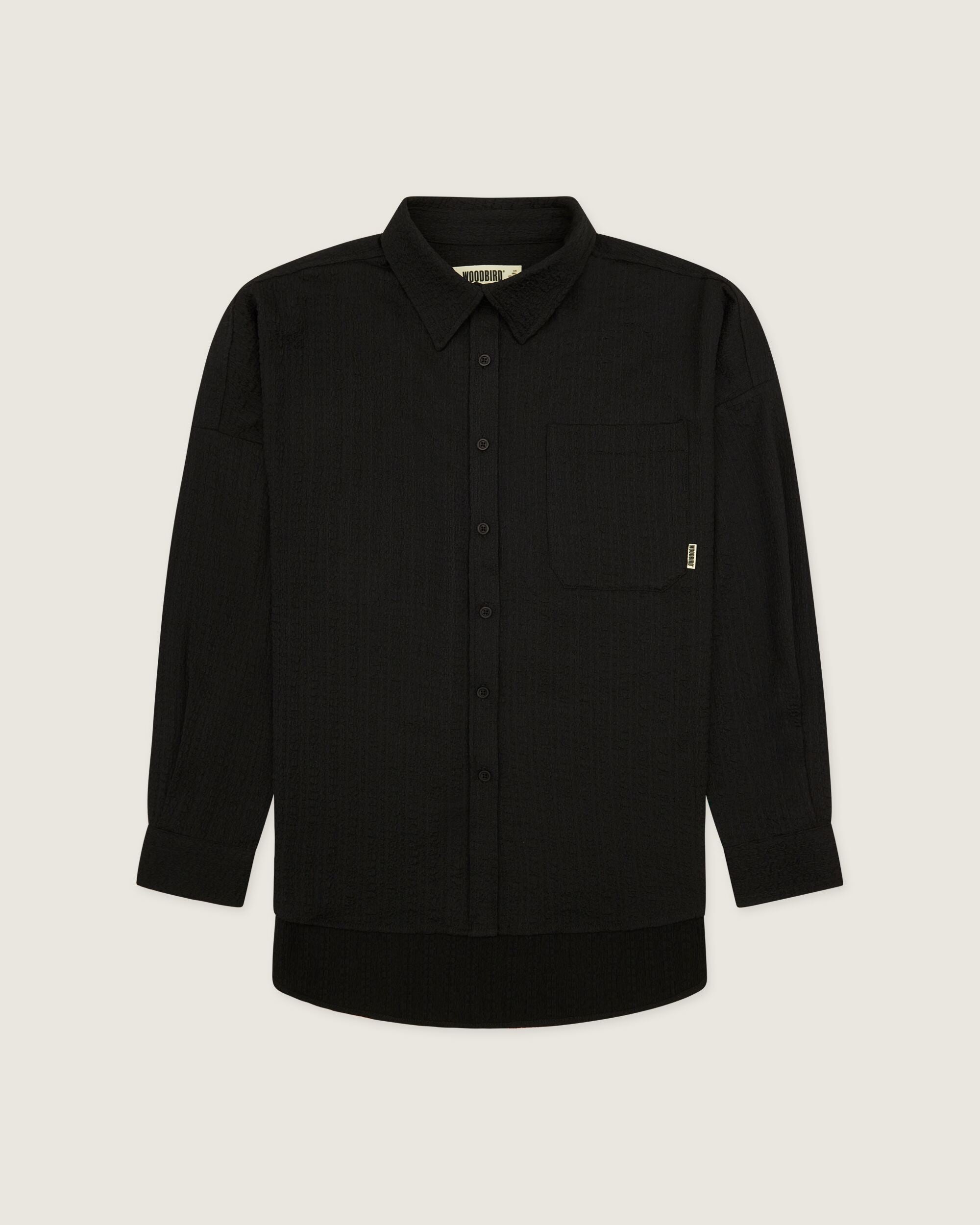 Woodbird Female WBKendal Struck Shirt Shirts Black