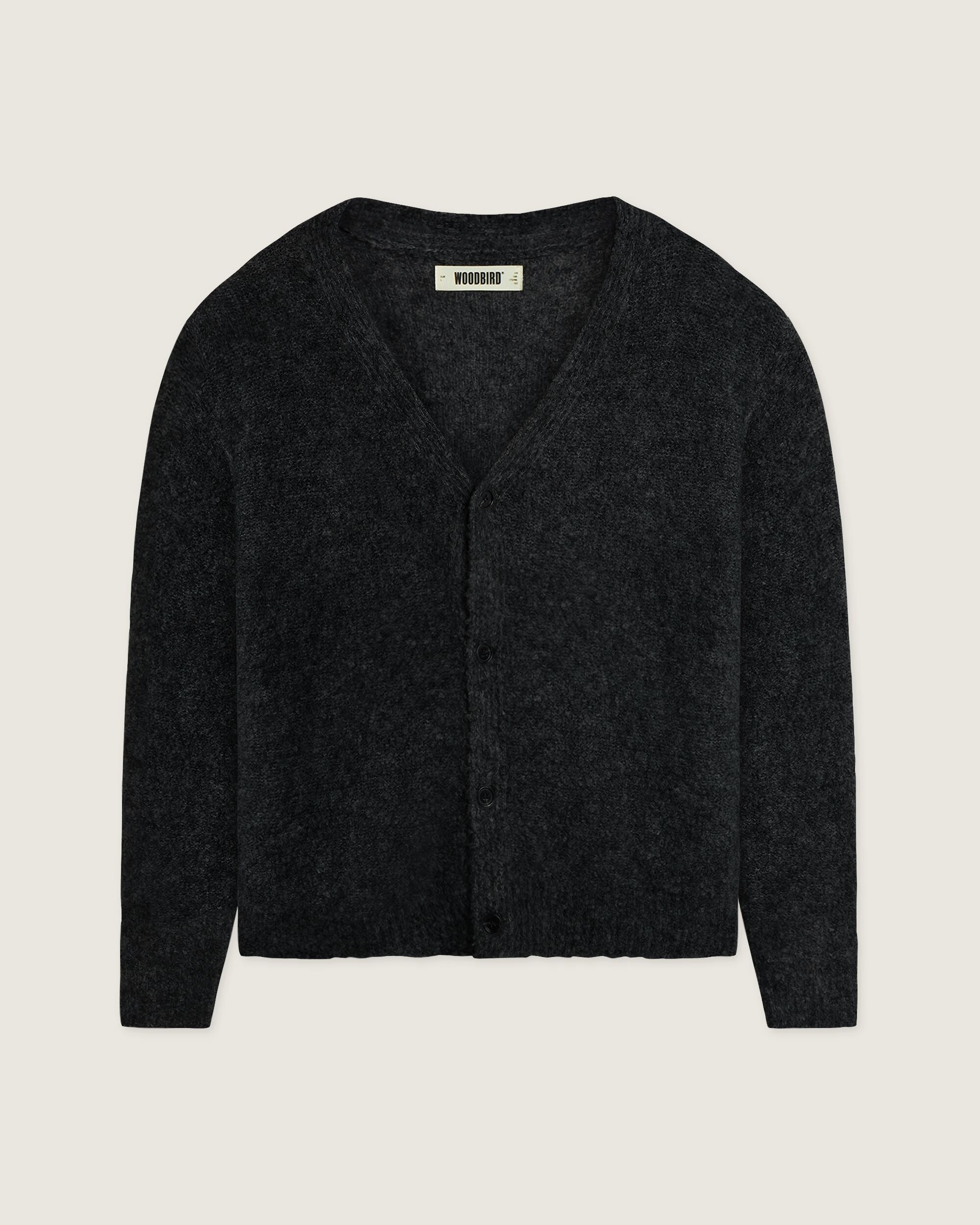 Woodbird WBKoon Loop Cardigan Knits Black