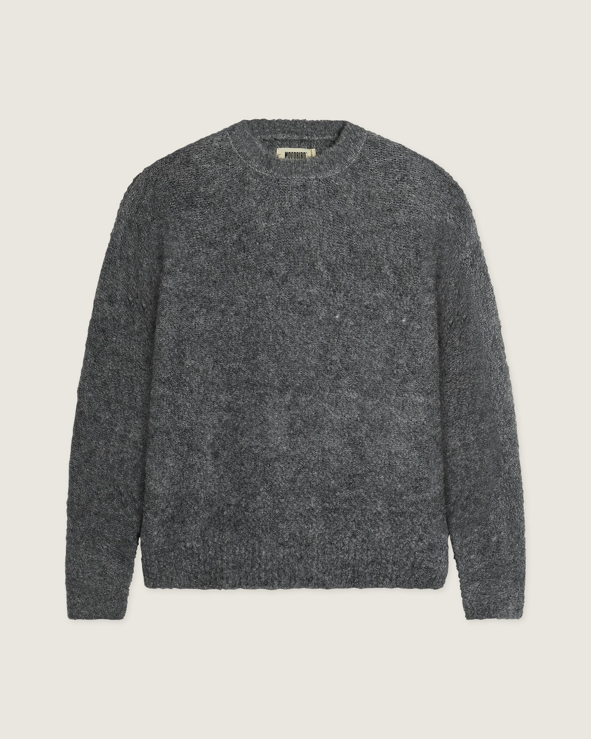 Woodbird WBKurt Loop Crew Knits Asphalt