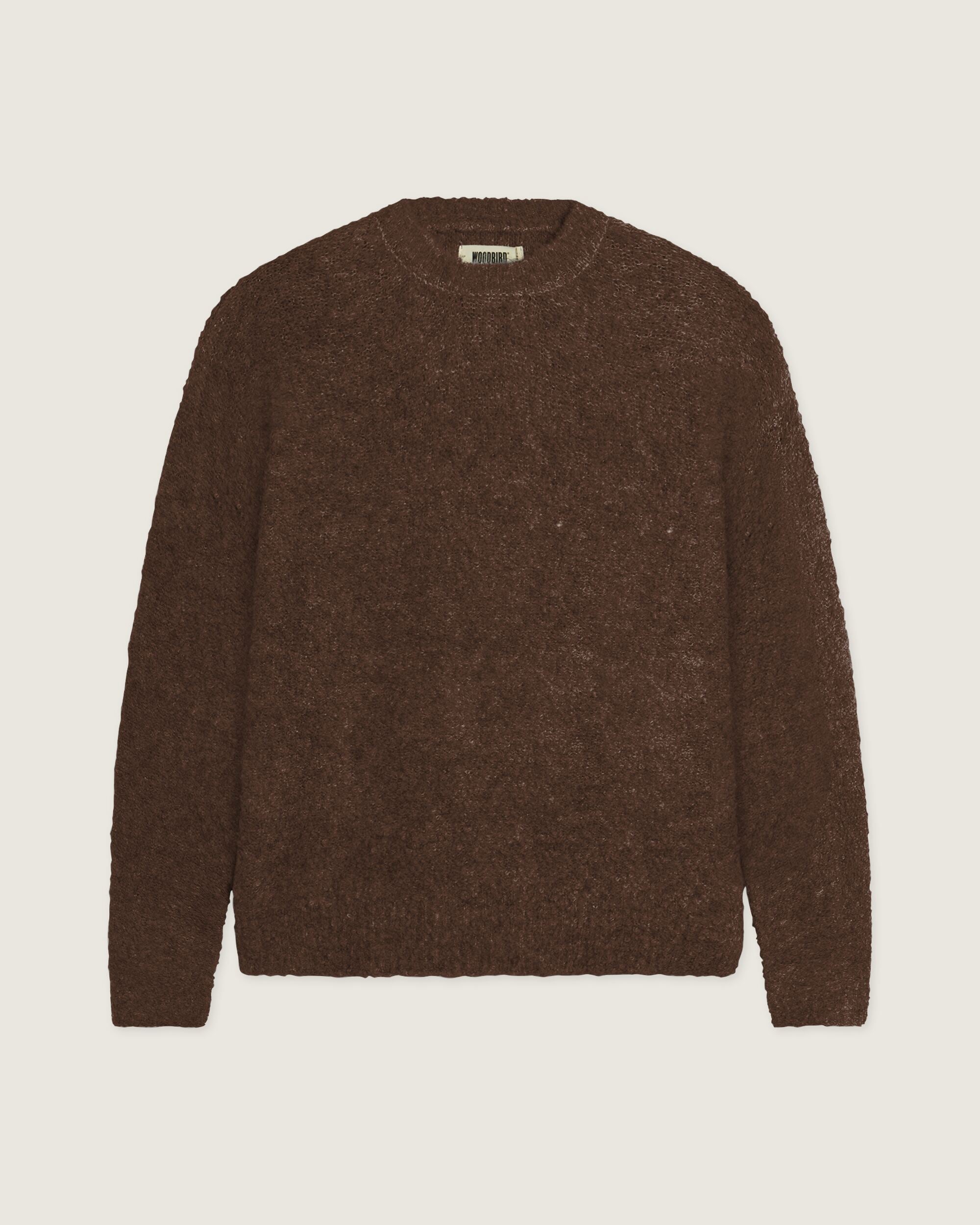 Woodbird WBKurt Loop Crew Knits Dark Brown