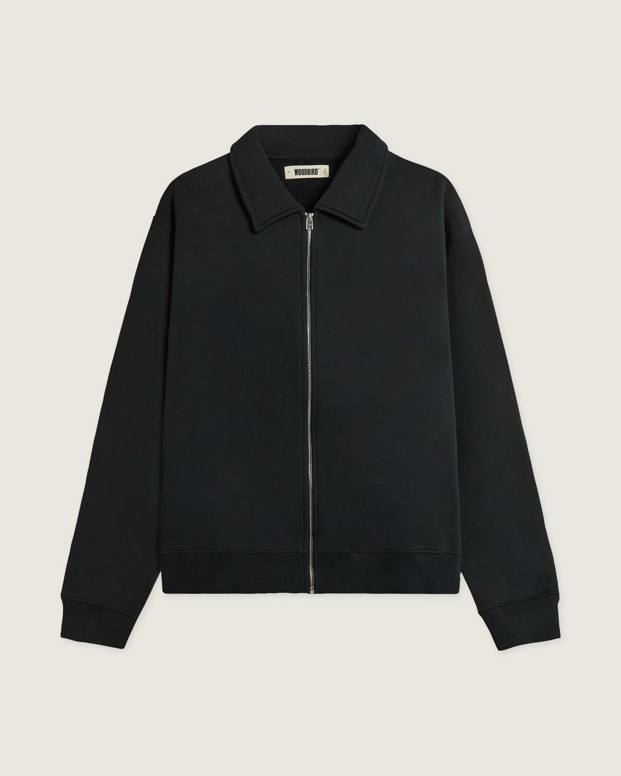Woodbird WBTom Full Zip Polo Sweats Black