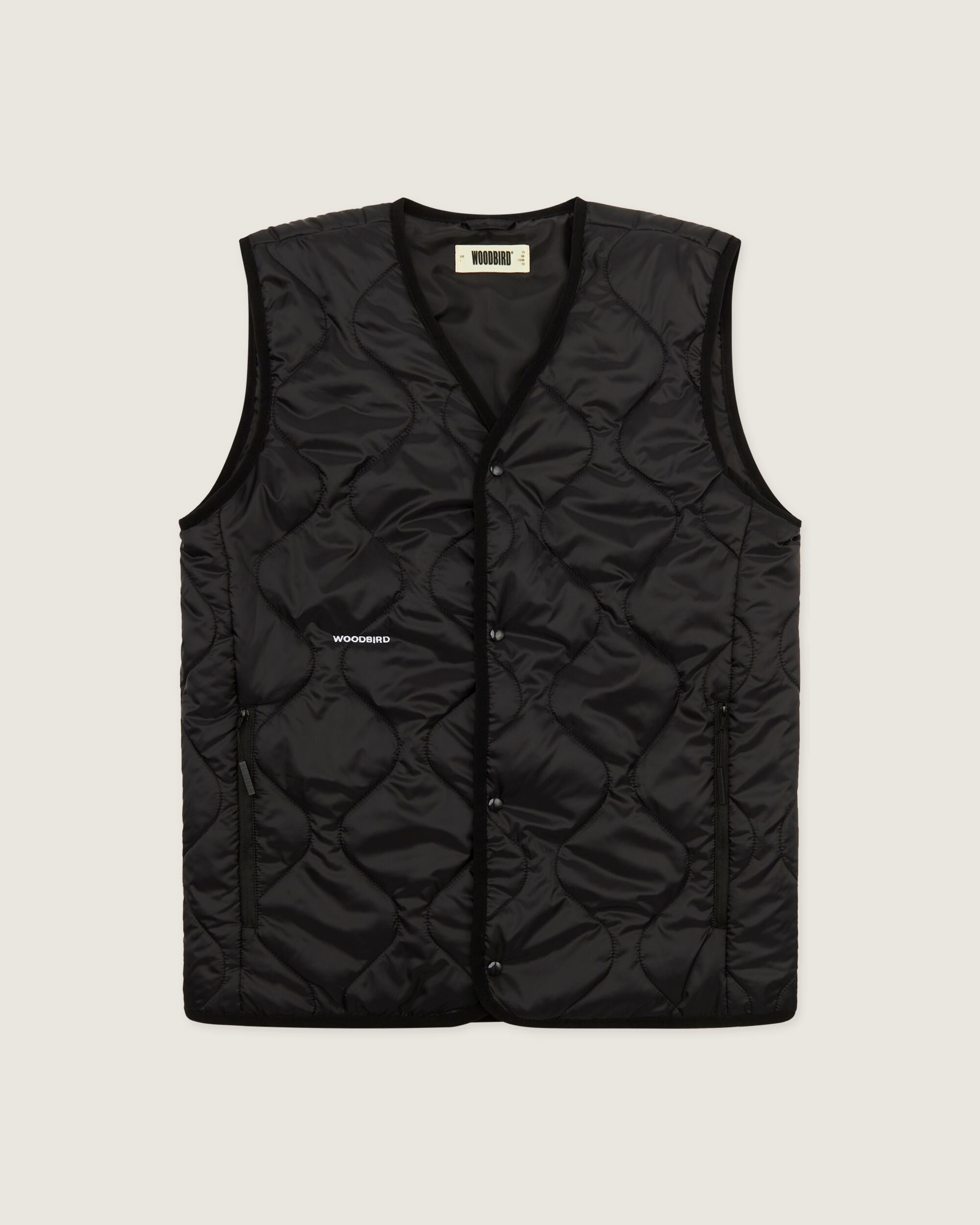 Woodbird WBTrais Quilt Vest Outerwear Black