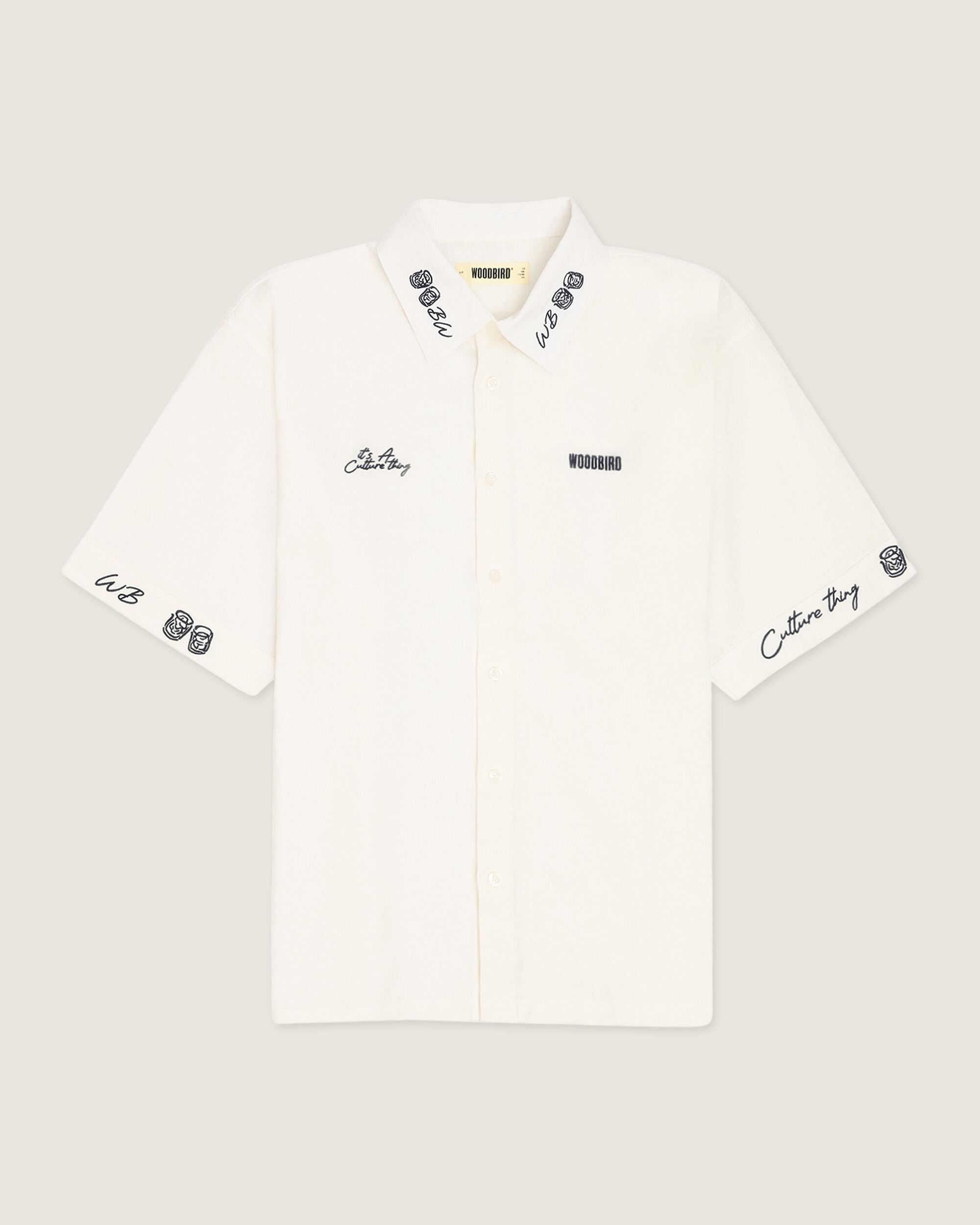 Woodbird WBWang Embroid Shirt Shirts Off White