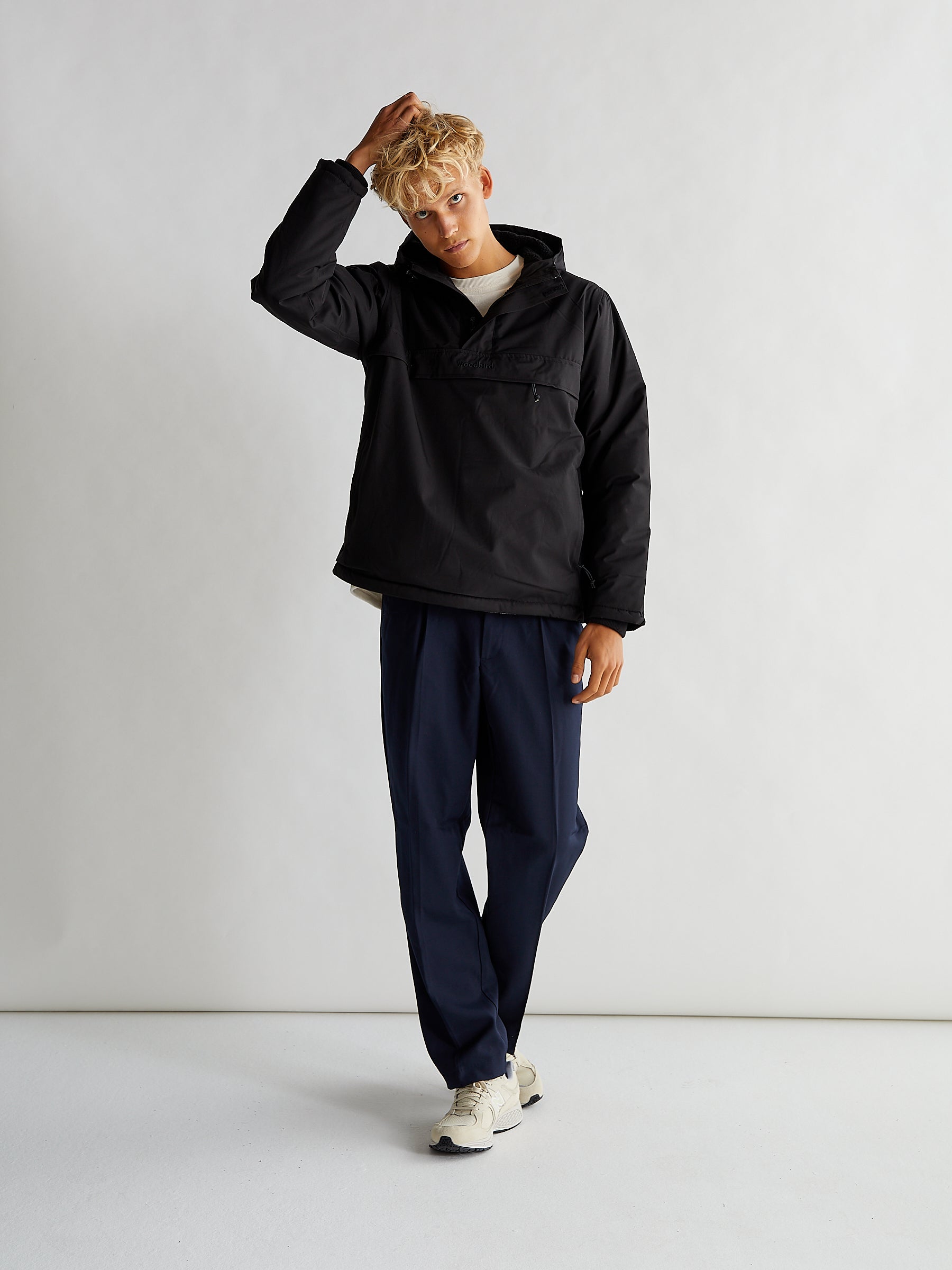 Woodbird Frenzy Anorak Jacket Outerwear Black