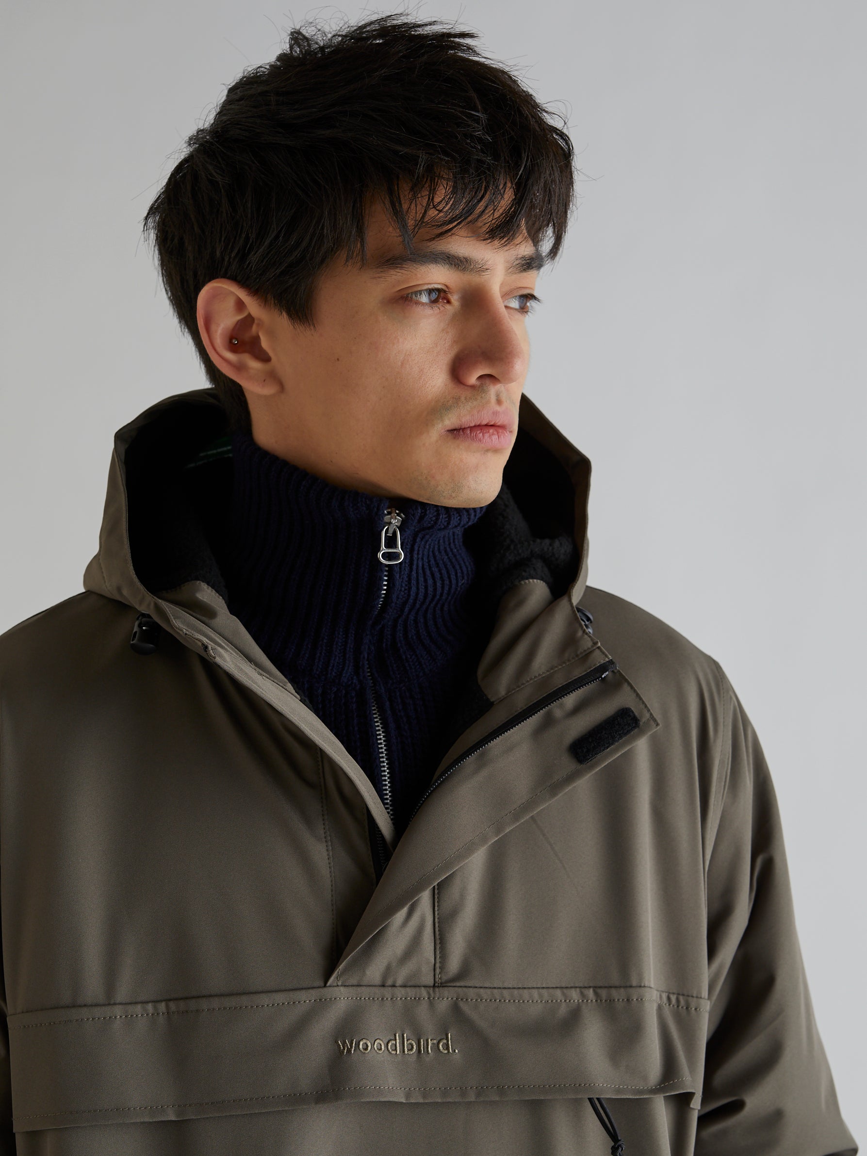 Woodbird Frenzy Anorak Jacket Outerwear Dust Green